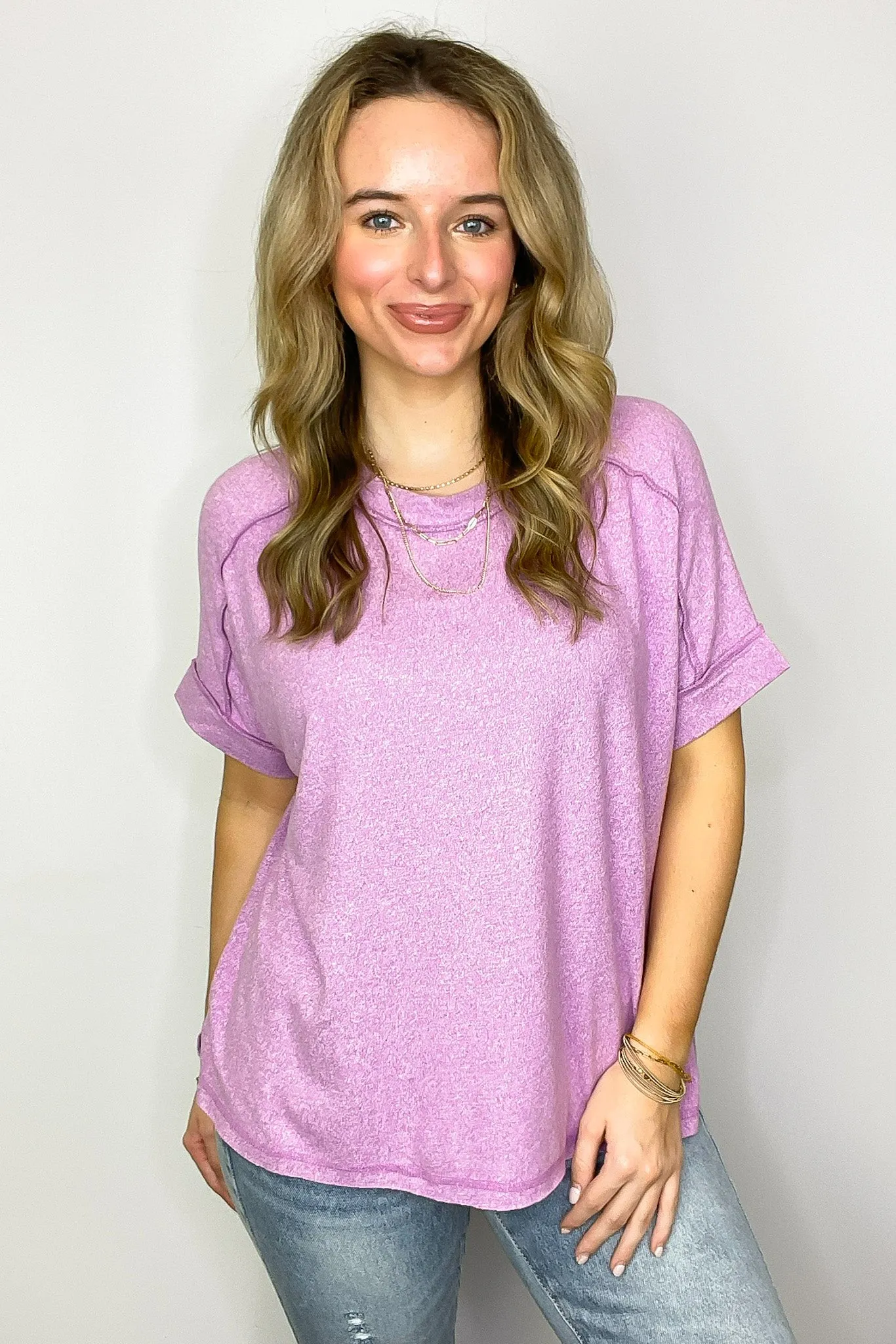 Sunday Muse Melange High Low Tee - BACK IN STOCK