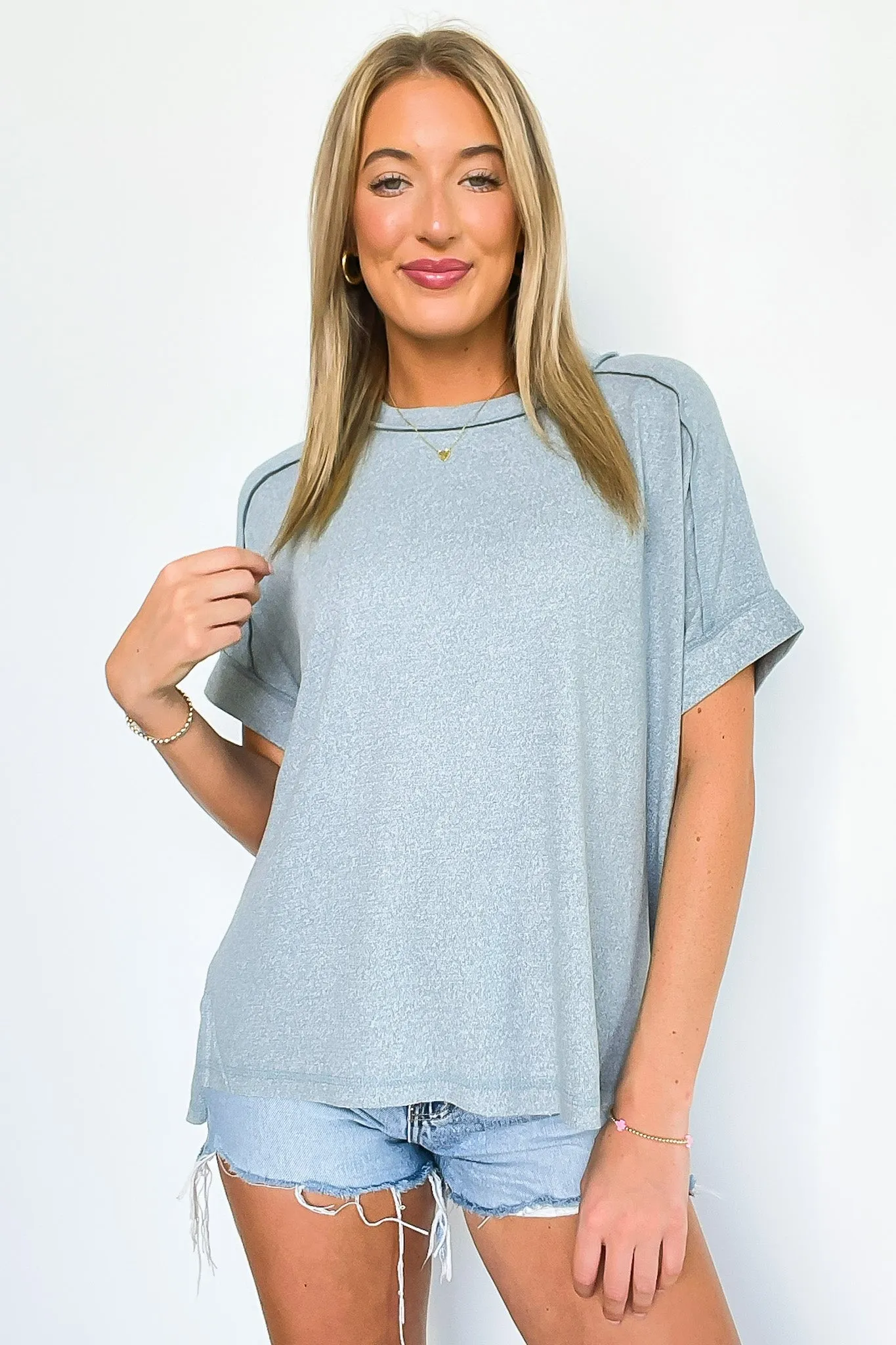 Sunday Muse Melange High Low Tee - BACK IN STOCK