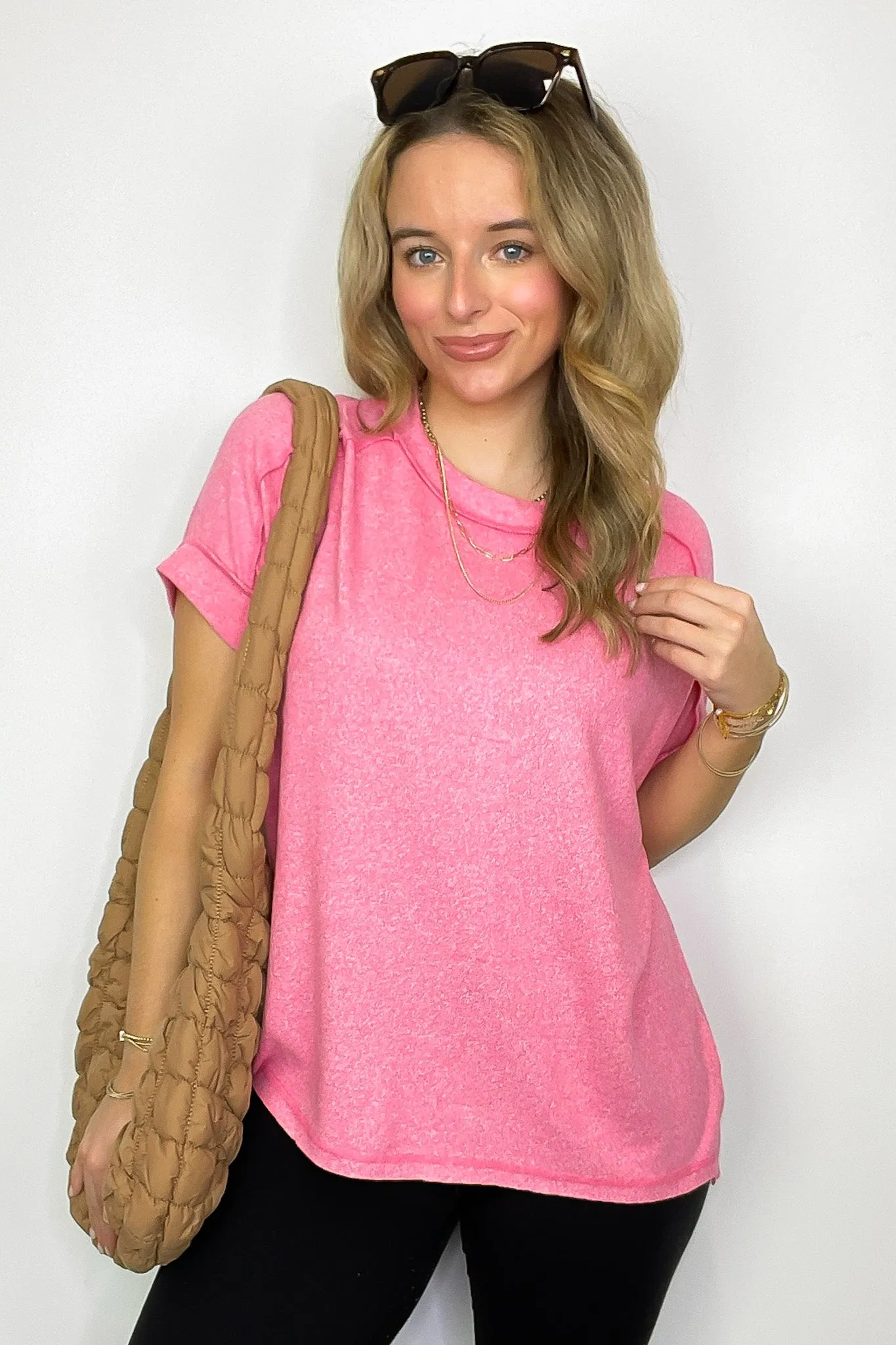 Sunday Muse Melange High Low Tee - BACK IN STOCK
