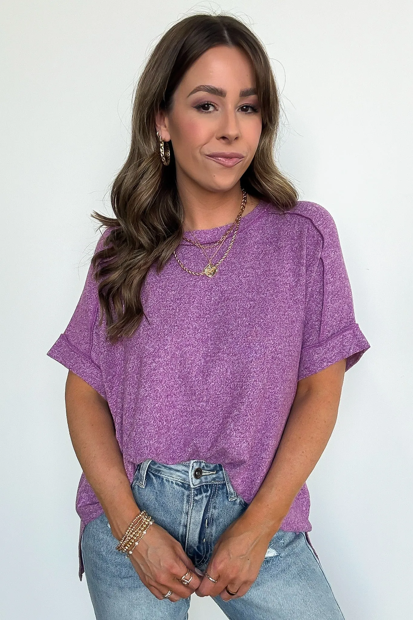 Sunday Muse Melange High Low Tee - BACK IN STOCK
