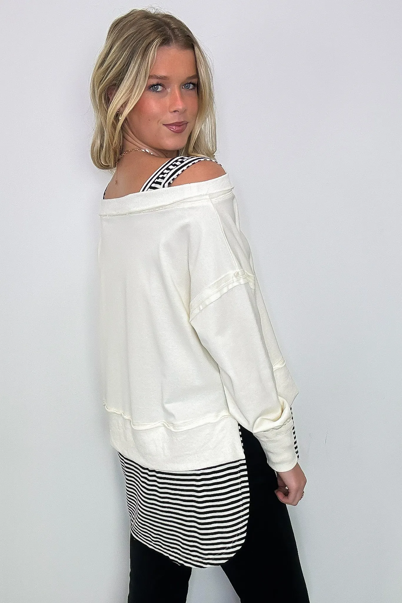 Superior Aesthetic Color Block Striped Top