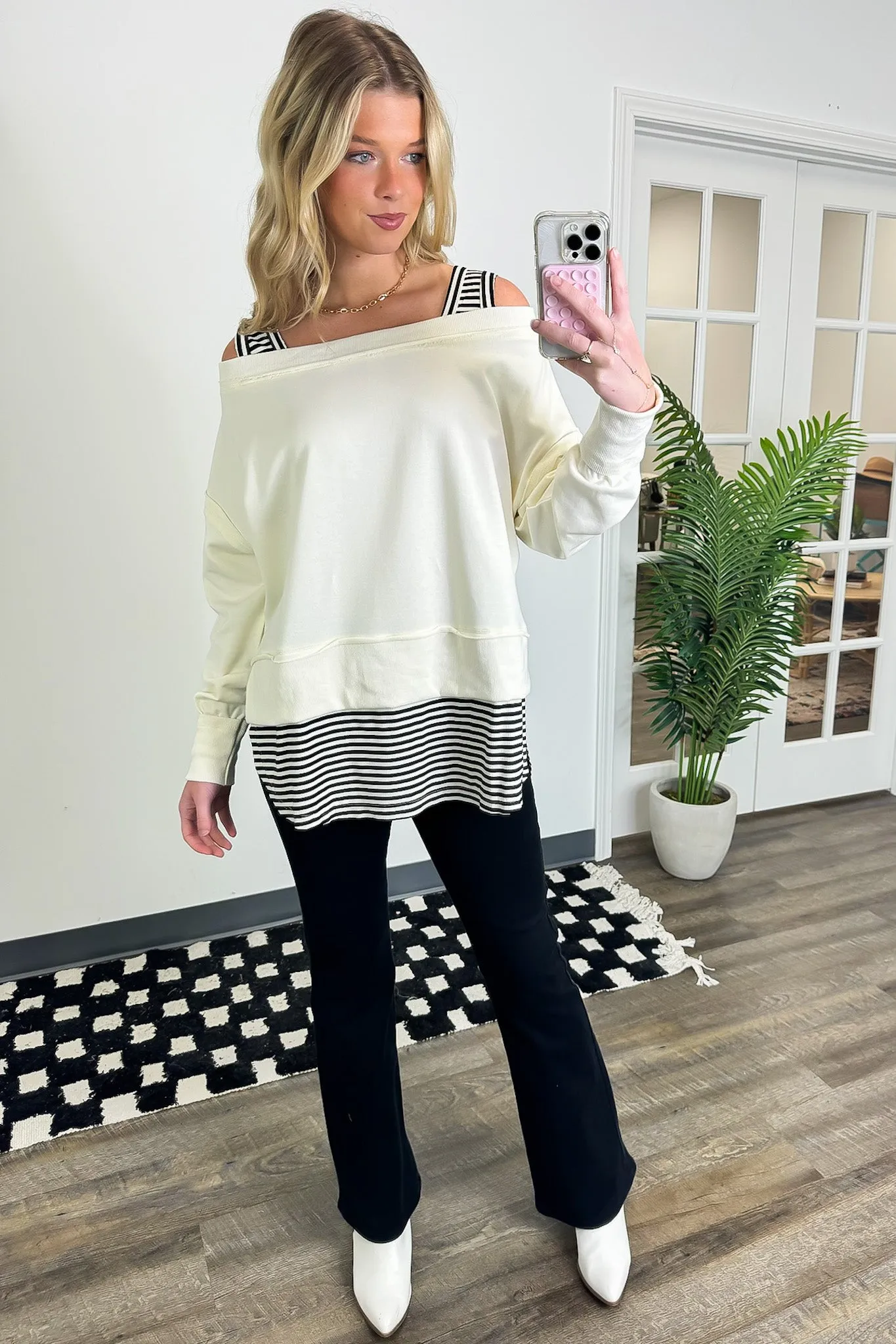 Superior Aesthetic Color Block Striped Top