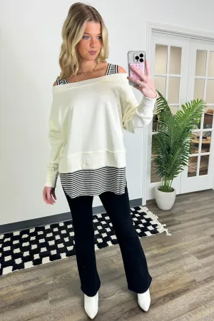 Superior Aesthetic Color Block Striped Top