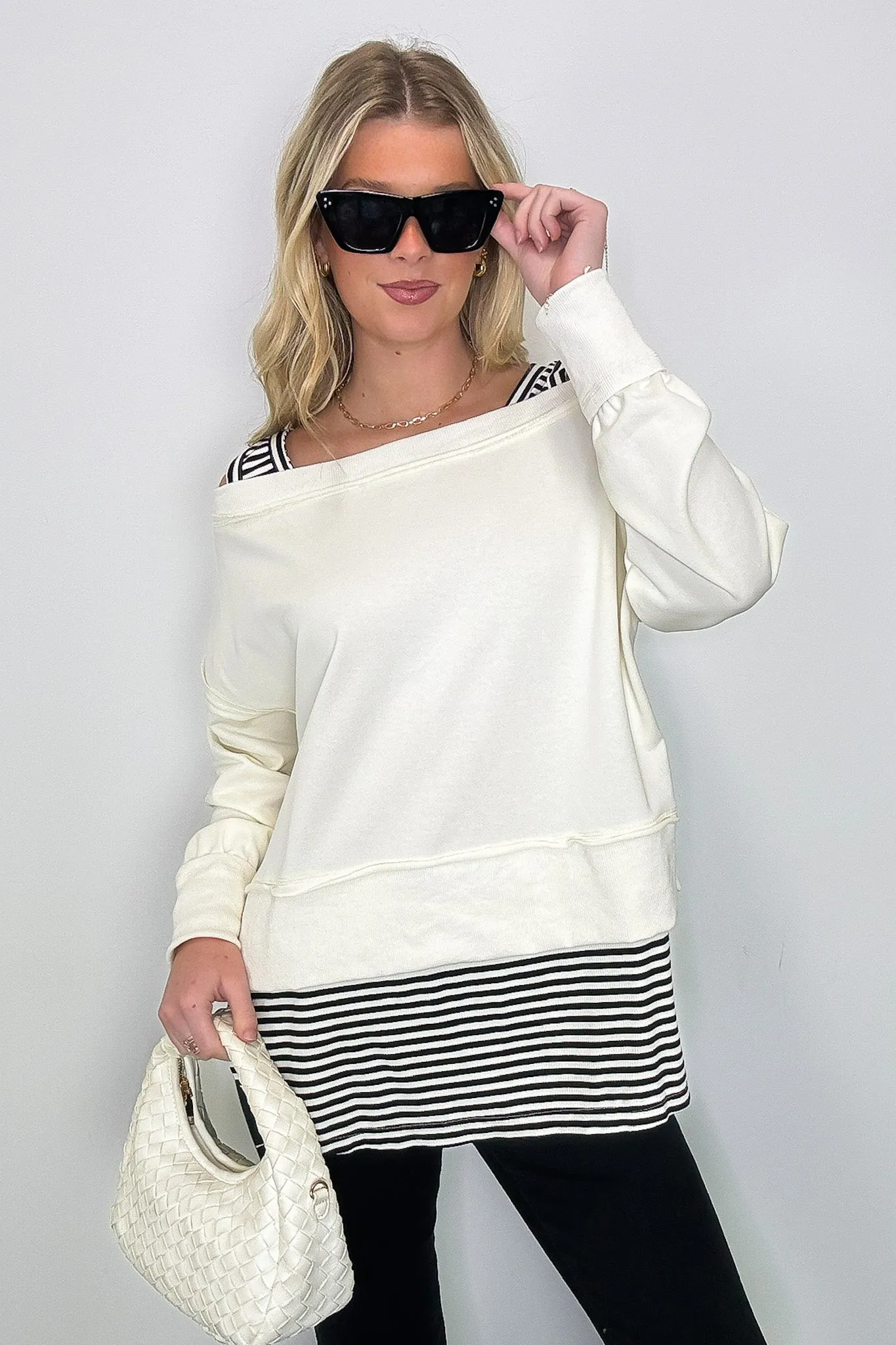 Superior Aesthetic Color Block Striped Top