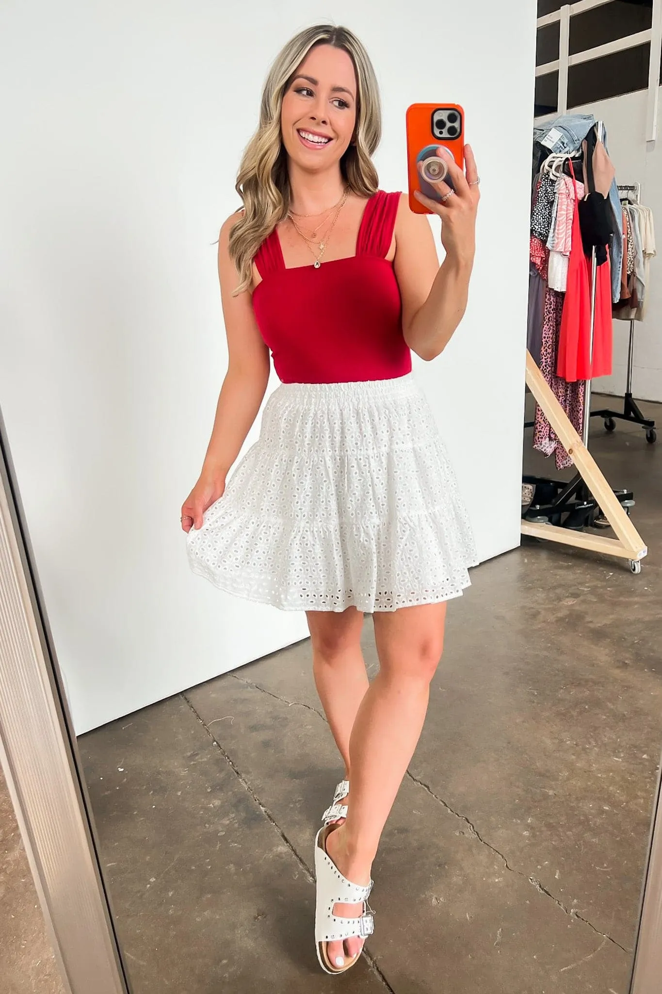 Sweet Getaway Eyelet Flowy Skirt - FINAL SALE