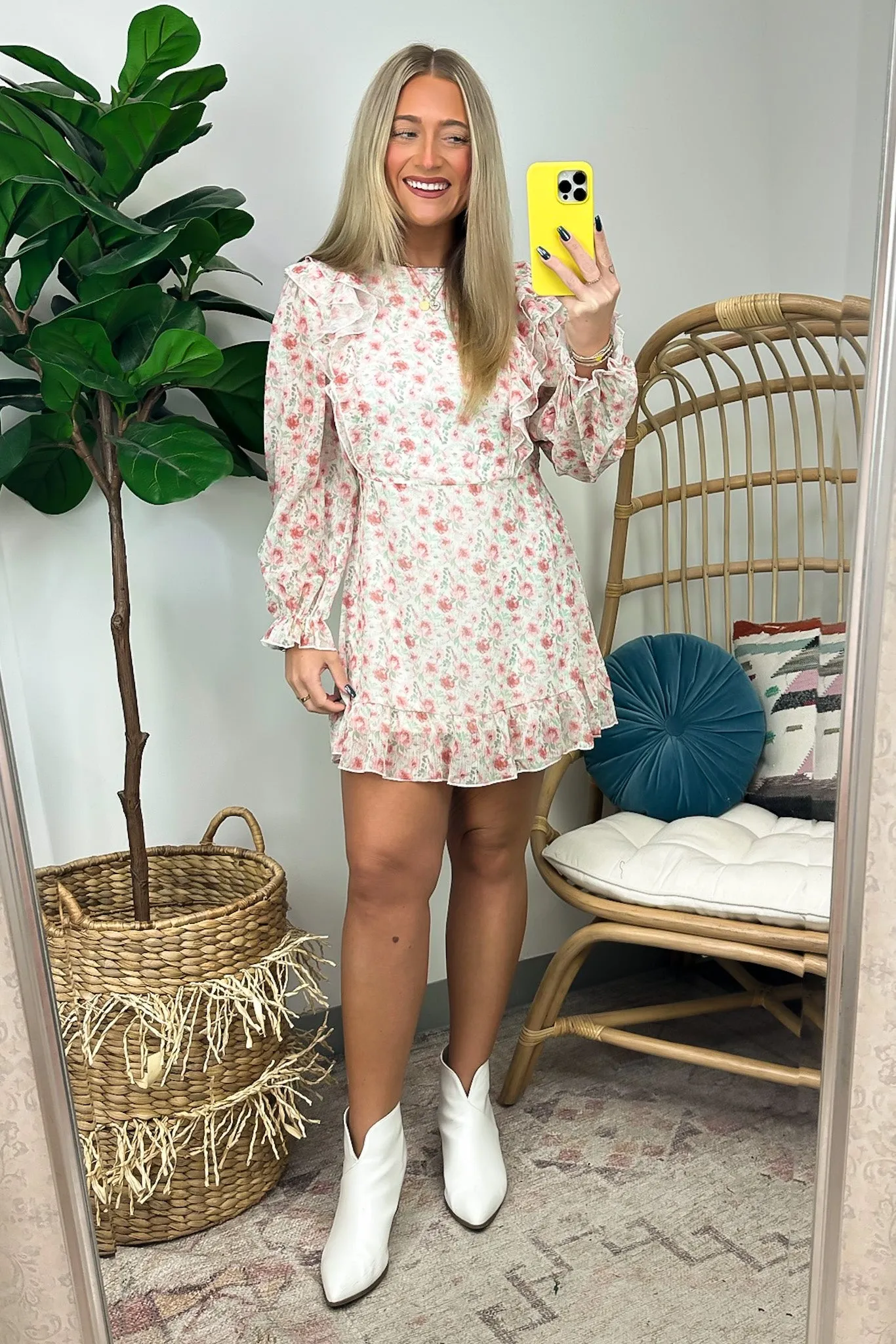 Sweet Impulse Floral Ruffled Dress - FINAL SALE