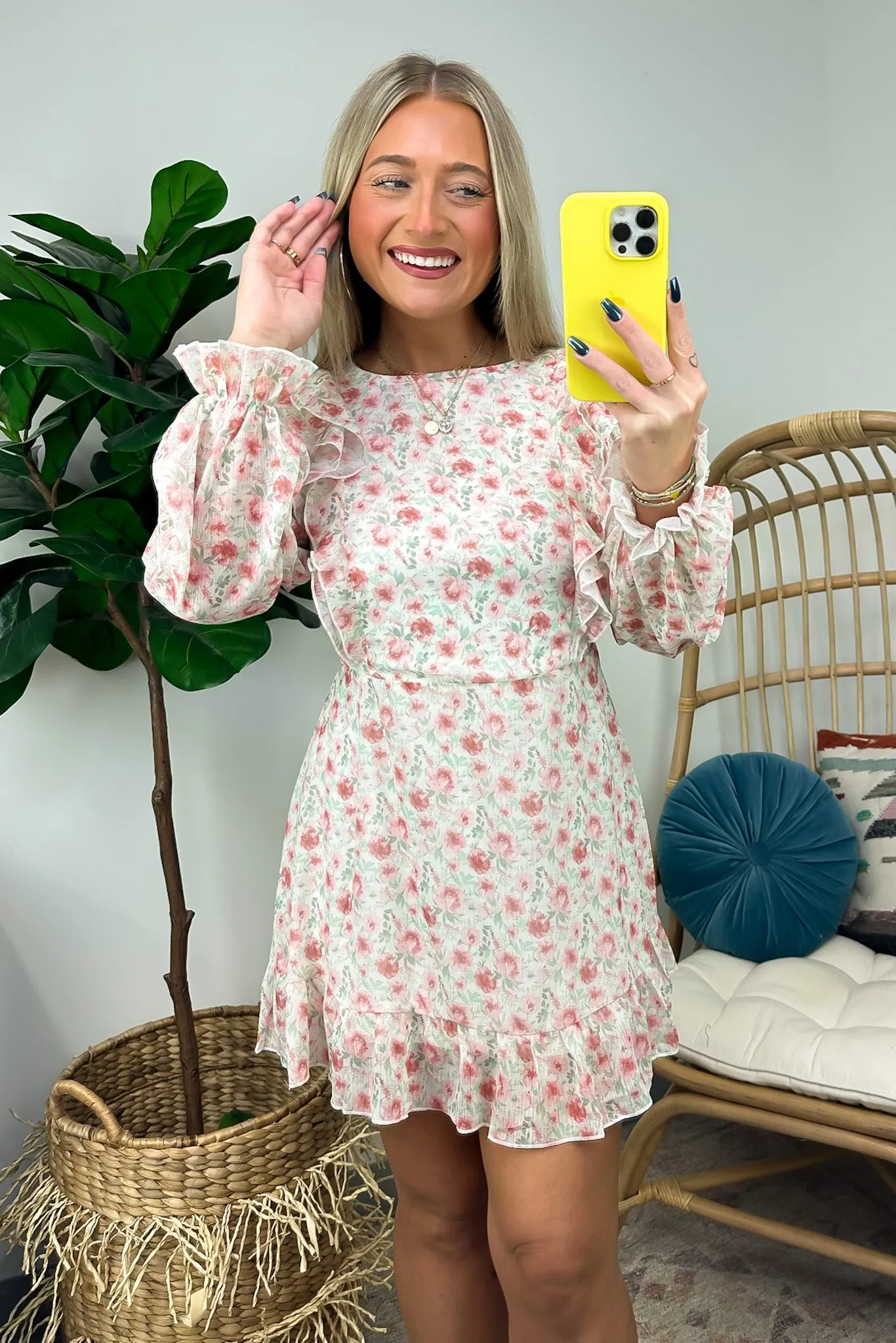 Sweet Impulse Floral Ruffled Dress - FINAL SALE