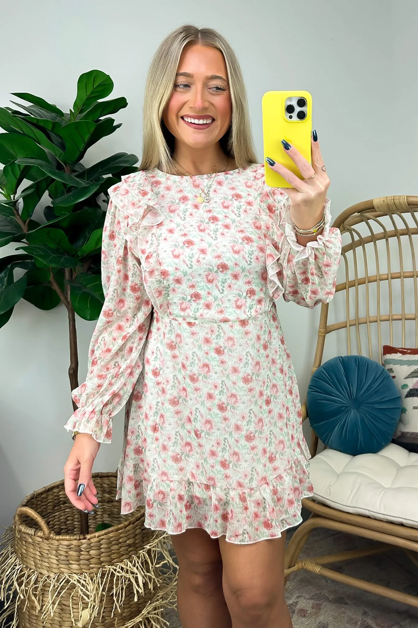 Sweet Impulse Floral Ruffled Dress - FINAL SALE