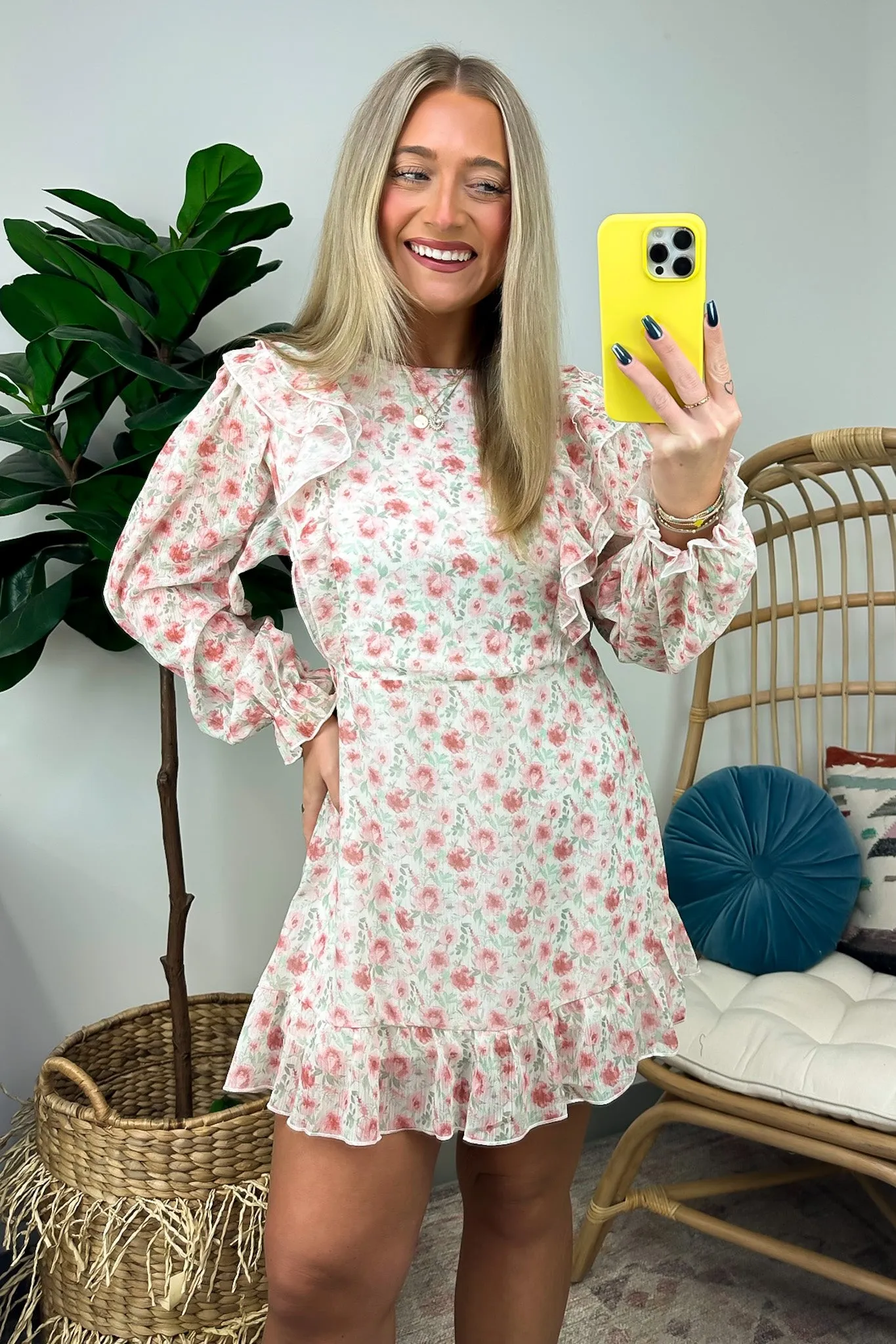 Sweet Impulse Floral Ruffled Dress - FINAL SALE