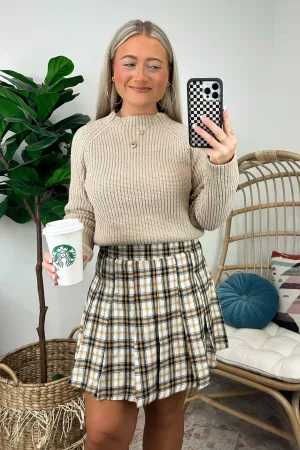 Tannins Pleated Plaid Skort - FINAL SALE