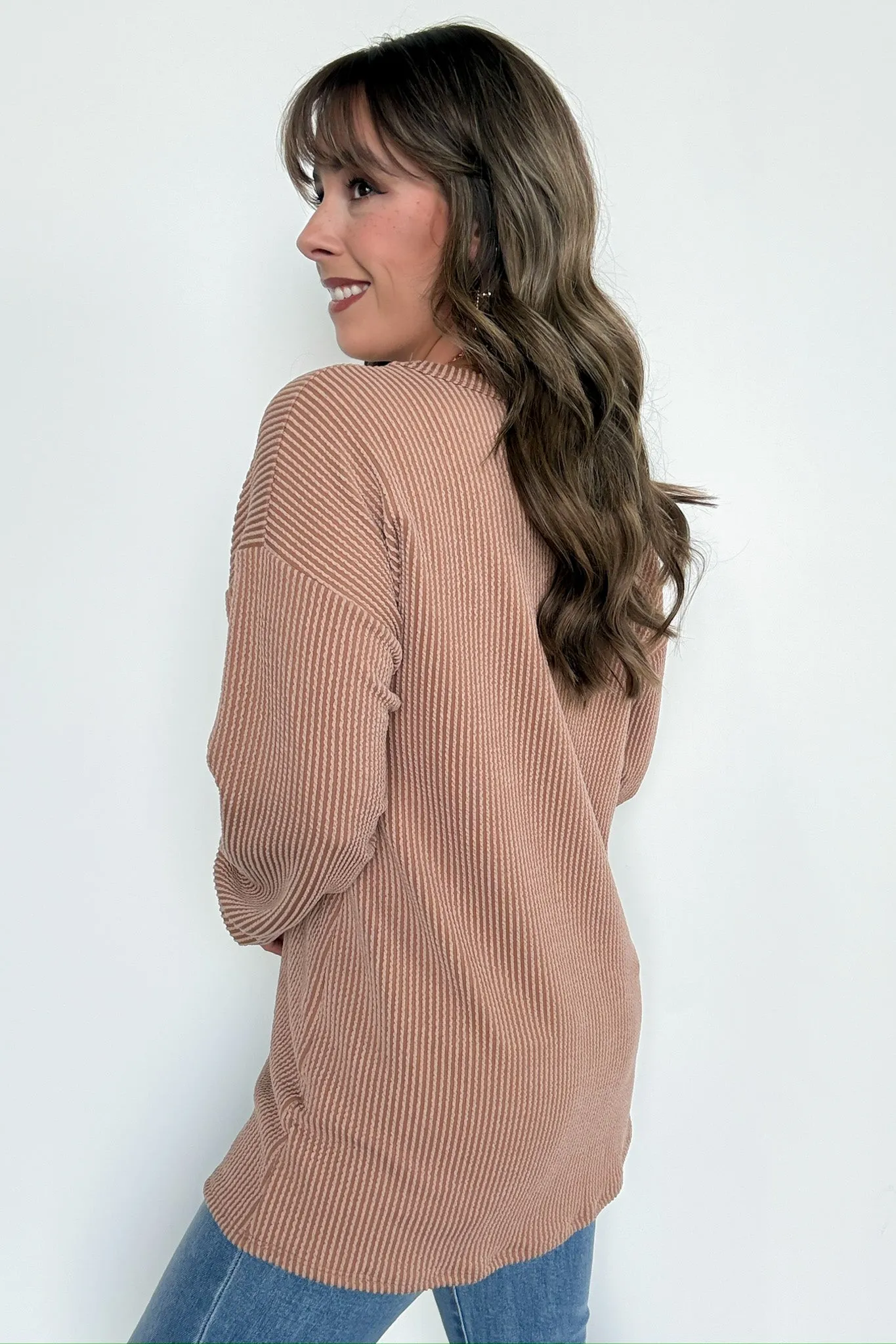 Taryn Ribbed Knit Puff Sleeve Top
