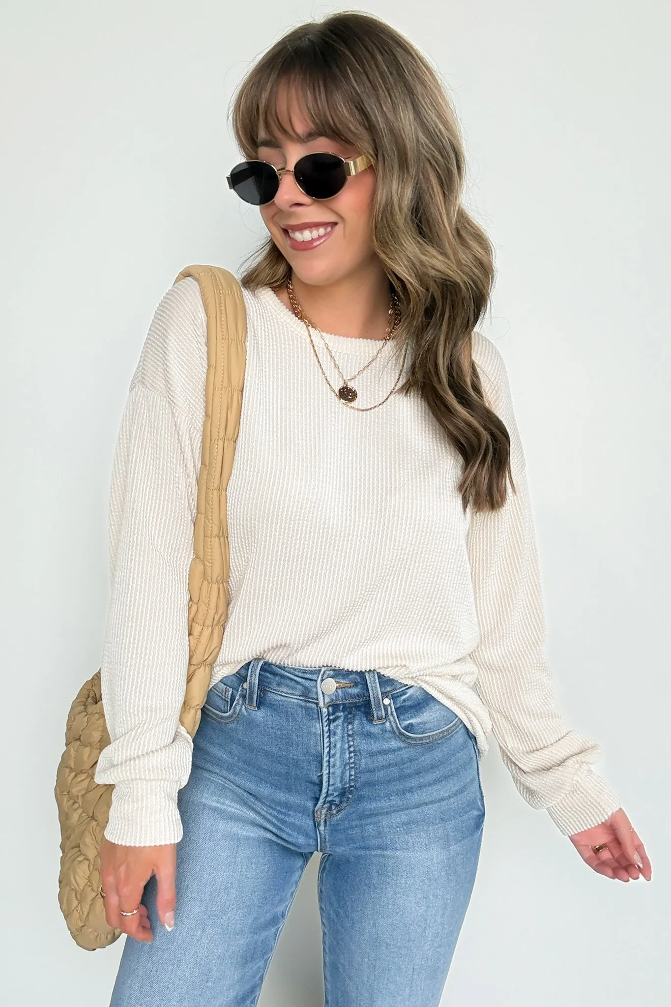 Taryn Ribbed Knit Puff Sleeve Top