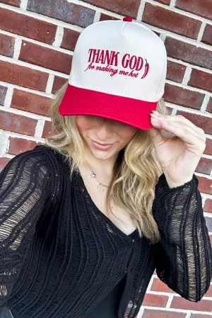 Thank God Graphic Snapback Hat