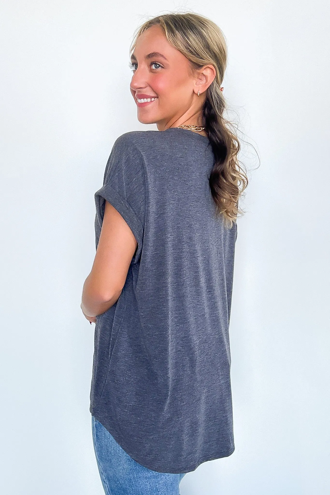 The Lila Tee V-Neck Pocket Top