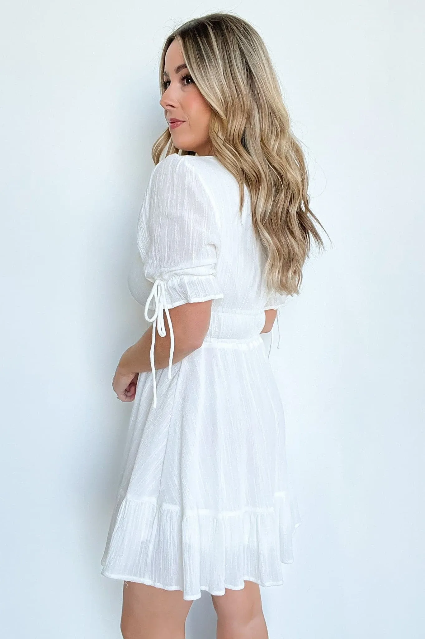 Thinking Sweetly Square Neck Tiered Peasant Dress - FINAL SALE