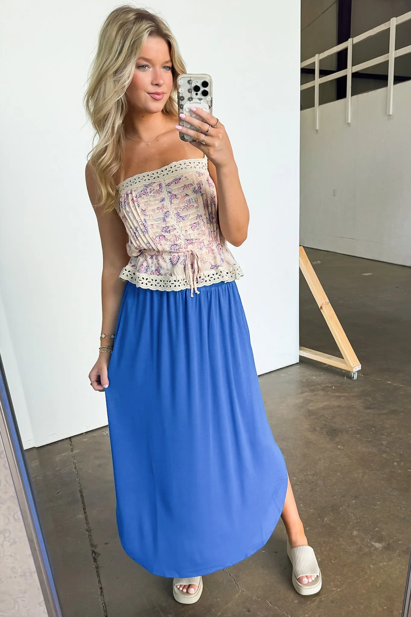 Thoughtful Charm Floral Lace Pleated Tank Top - FINAL SALE