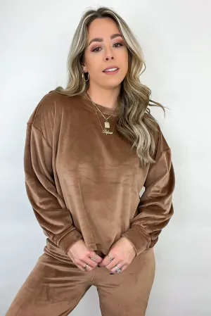 Toasty Feeling Velour Cropped Top - FINAL SALE