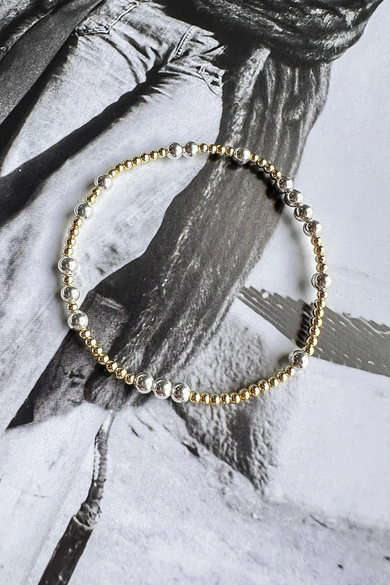 Trina Two Tone Beaded Bracelet