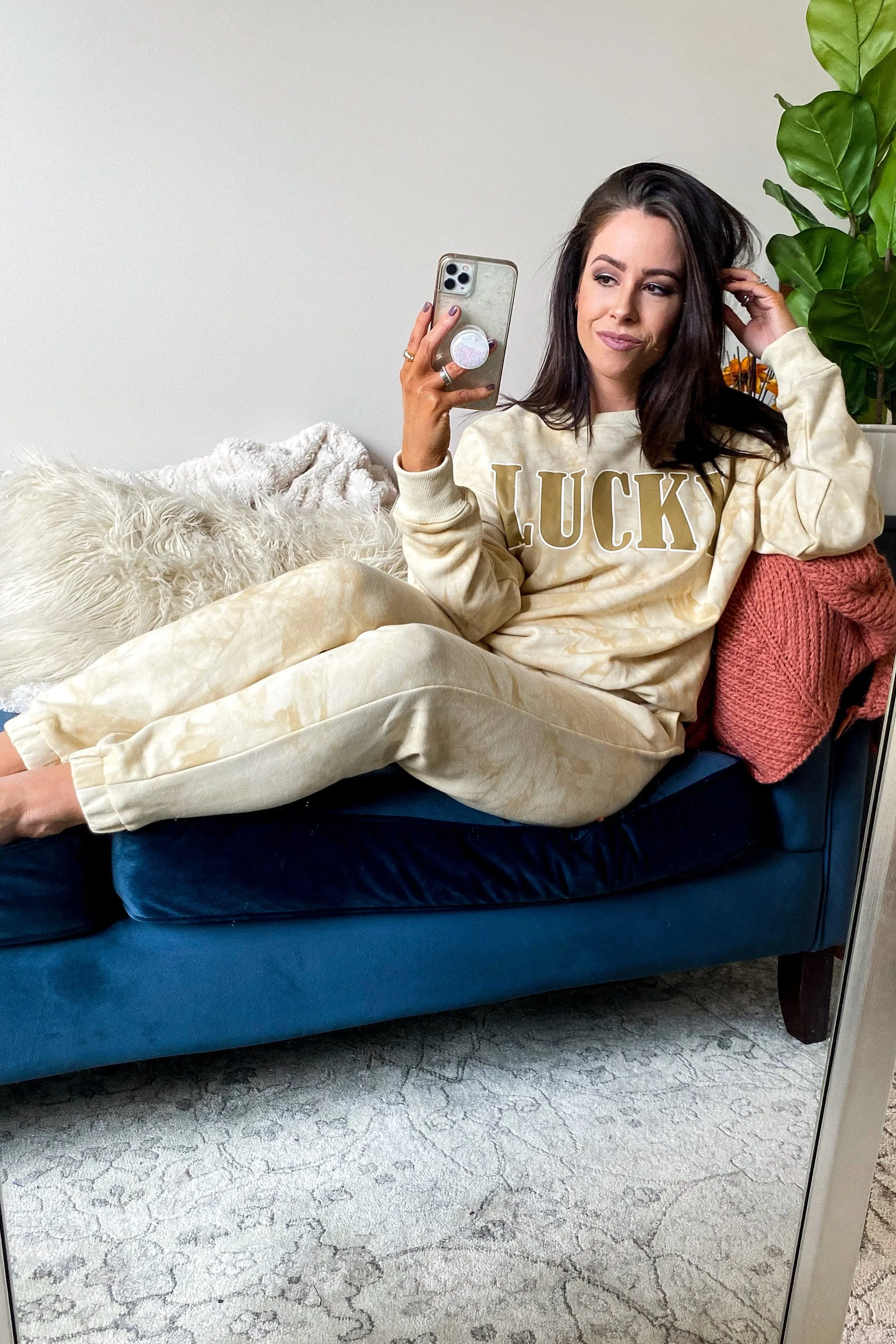 True Comfort Marble Dye Jogger Sweatpants - FINAL SALE
