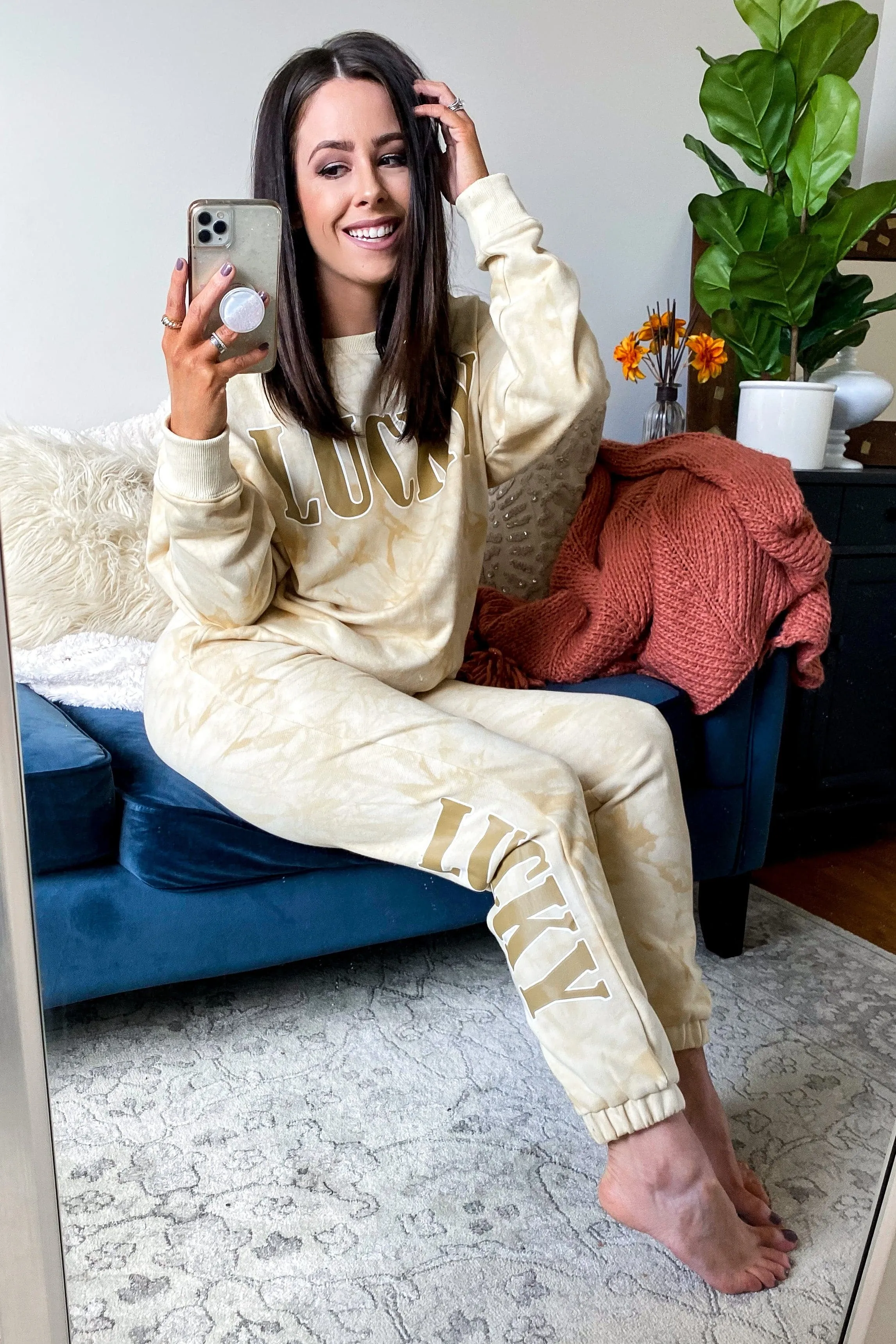 True Comfort Marble Dye Jogger Sweatpants - FINAL SALE