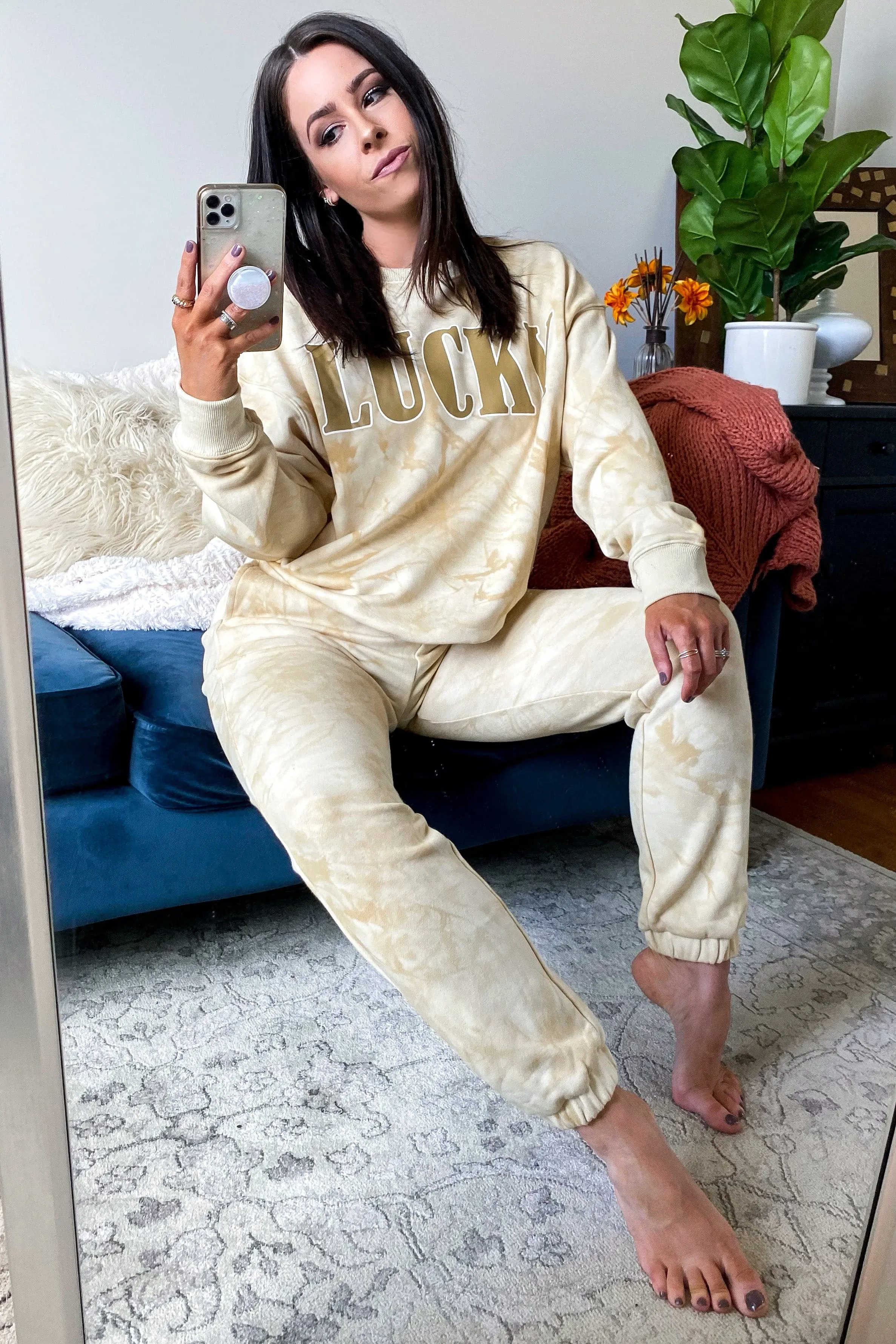 True Comfort Marble Dye Jogger Sweatpants - FINAL SALE