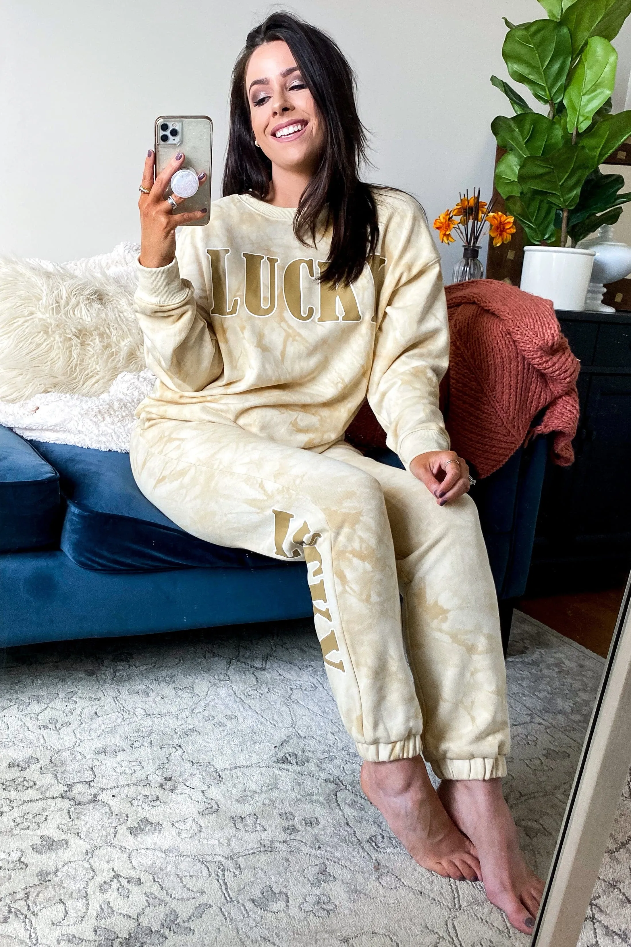 True Comfort Marble Dye Jogger Sweatpants - FINAL SALE