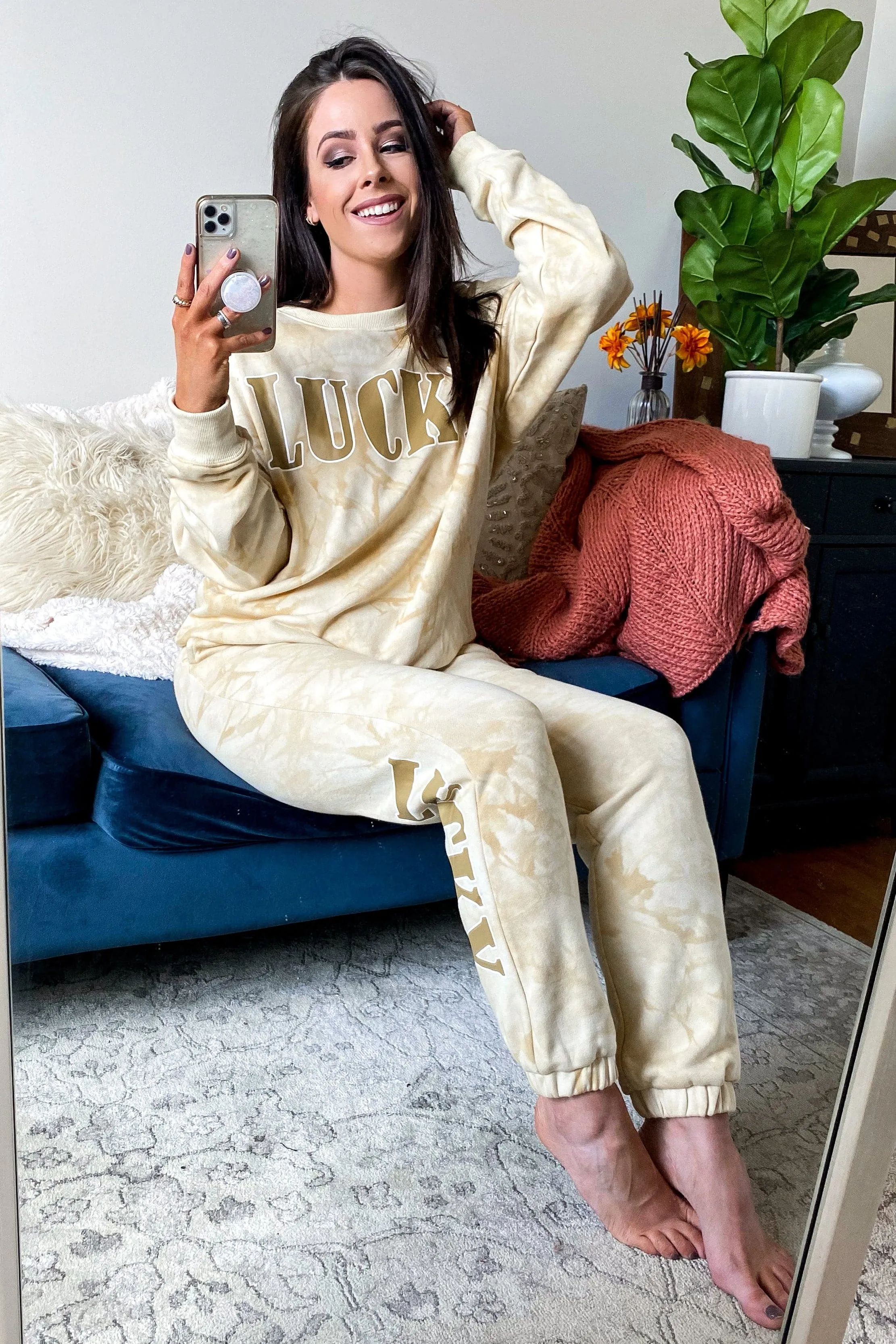 True Comfort Marble Dye Jogger Sweatpants - FINAL SALE