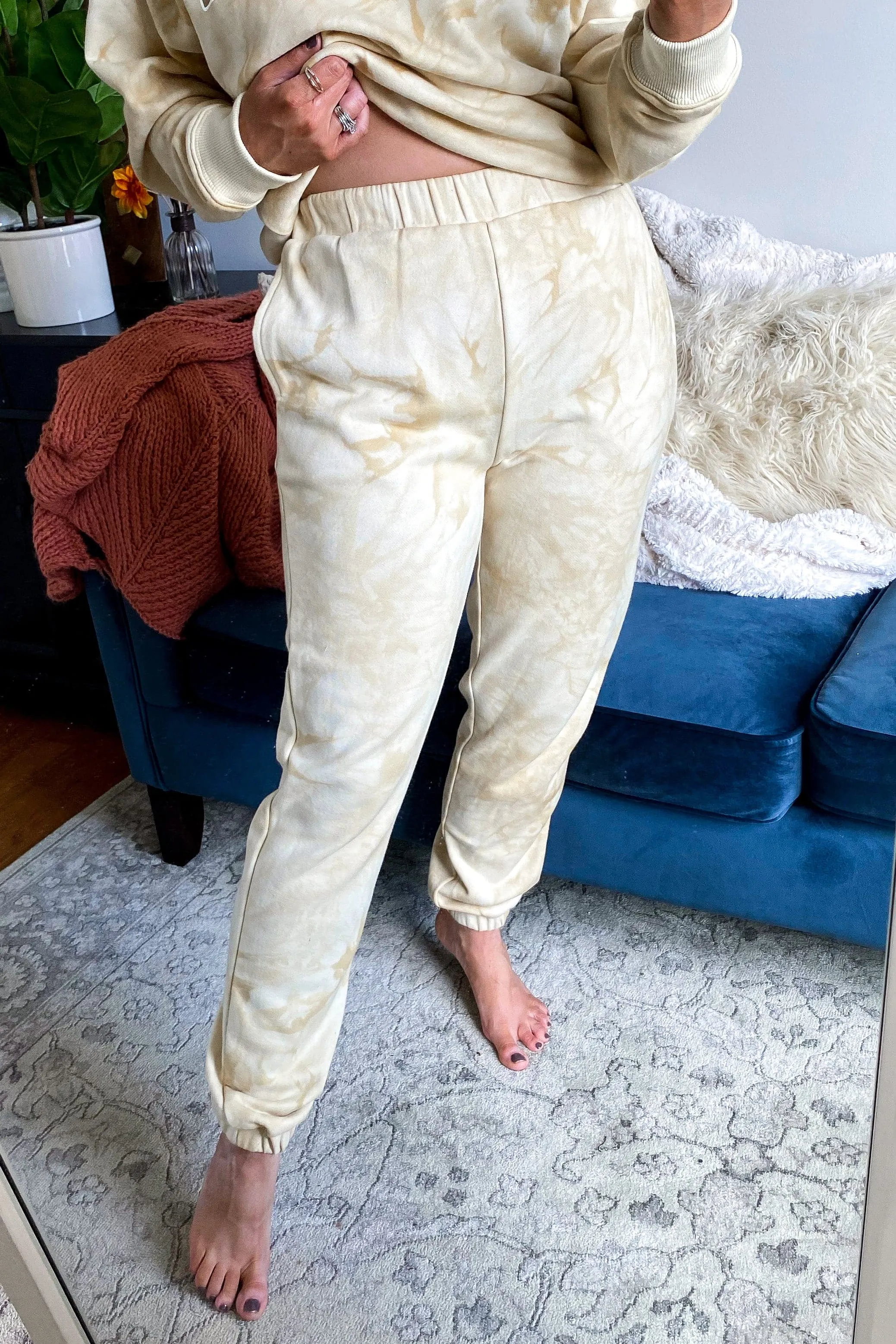 True Comfort Marble Dye Jogger Sweatpants - FINAL SALE