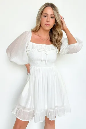 Tullone Smocked Ruffle Trim Dress - FINAL SALE