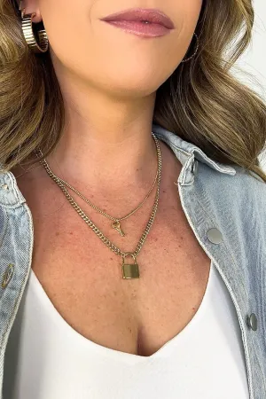 Under Lock and Key Layered Necklace - BACK IN STOCK