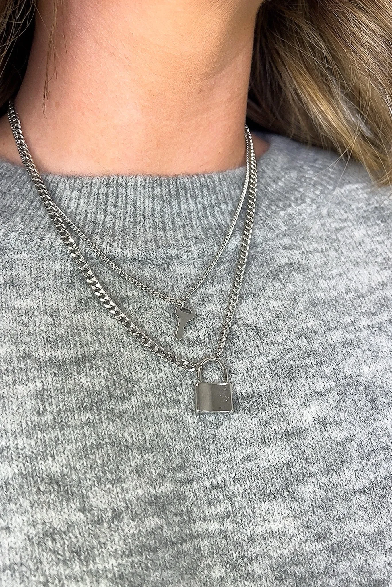 Under Lock and Key Layered Necklace - BACK IN STOCK