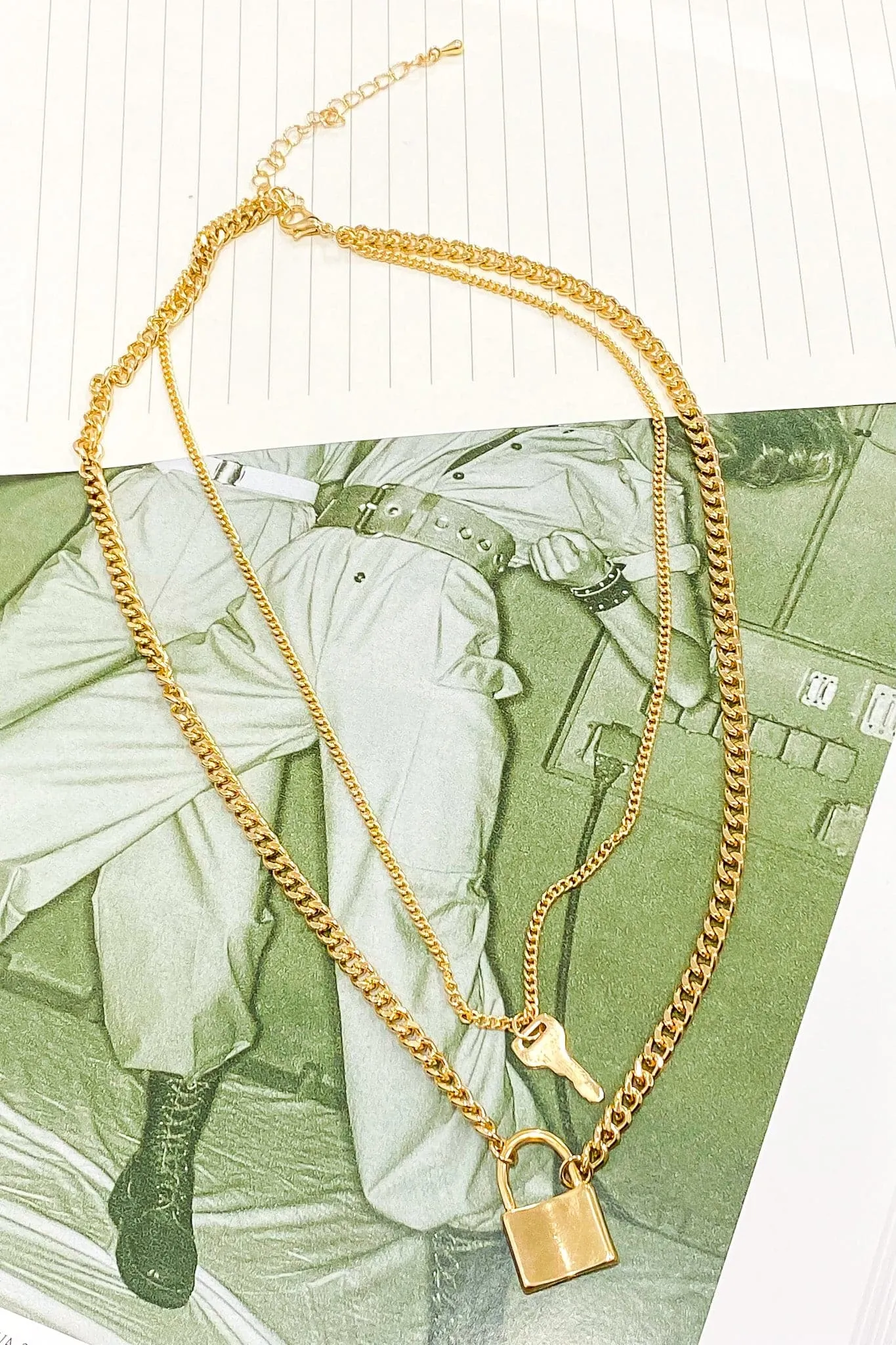 Under Lock and Key Layered Necklace - BACK IN STOCK