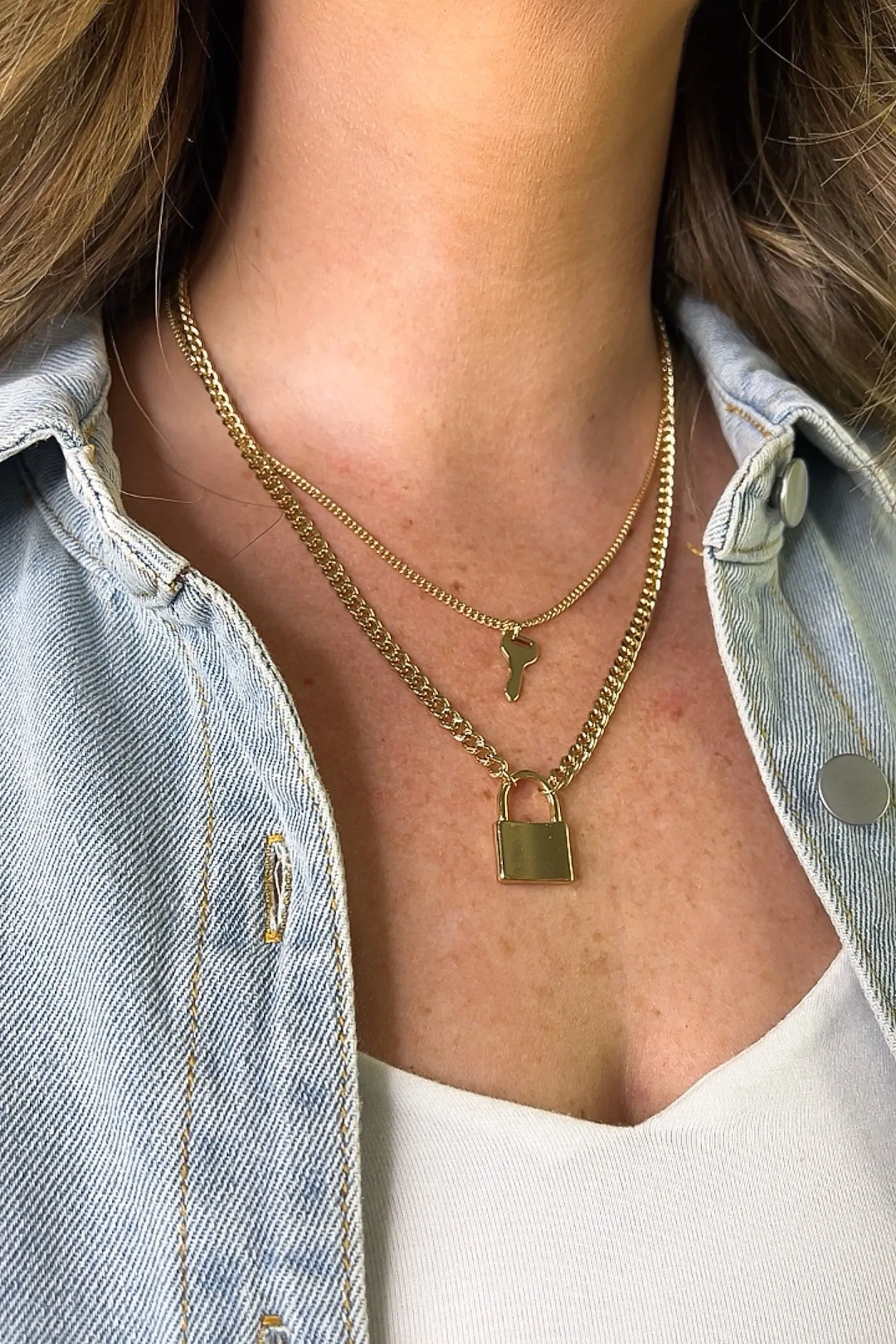 Under Lock and Key Layered Necklace - BACK IN STOCK