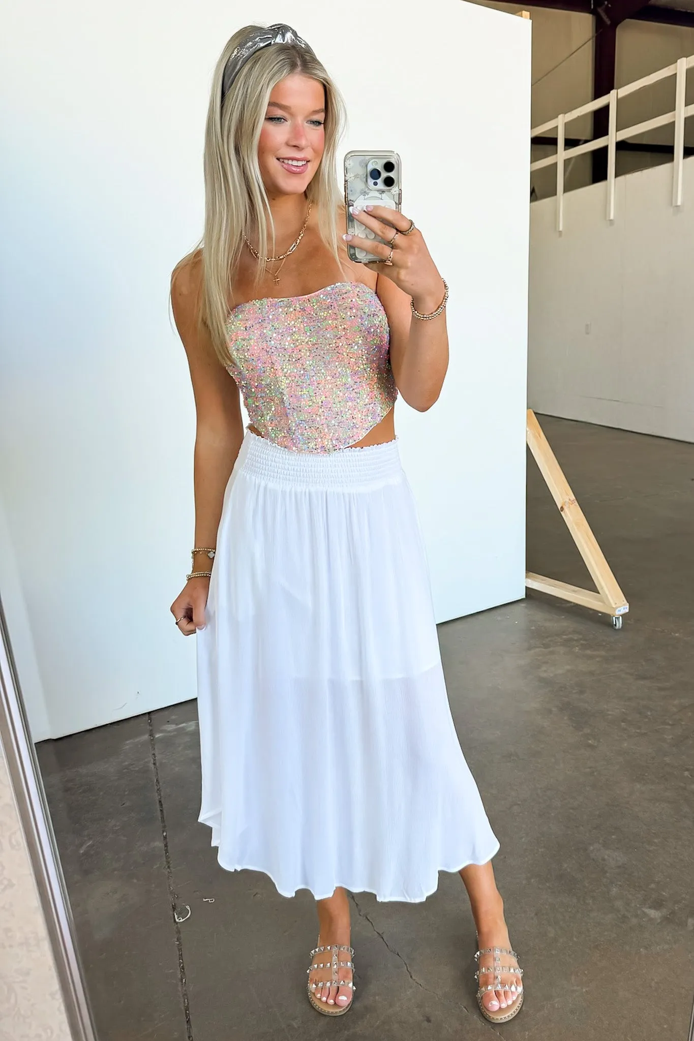 Unstoppable Stunner Sequin Corset Tube Top - FINAL SALE