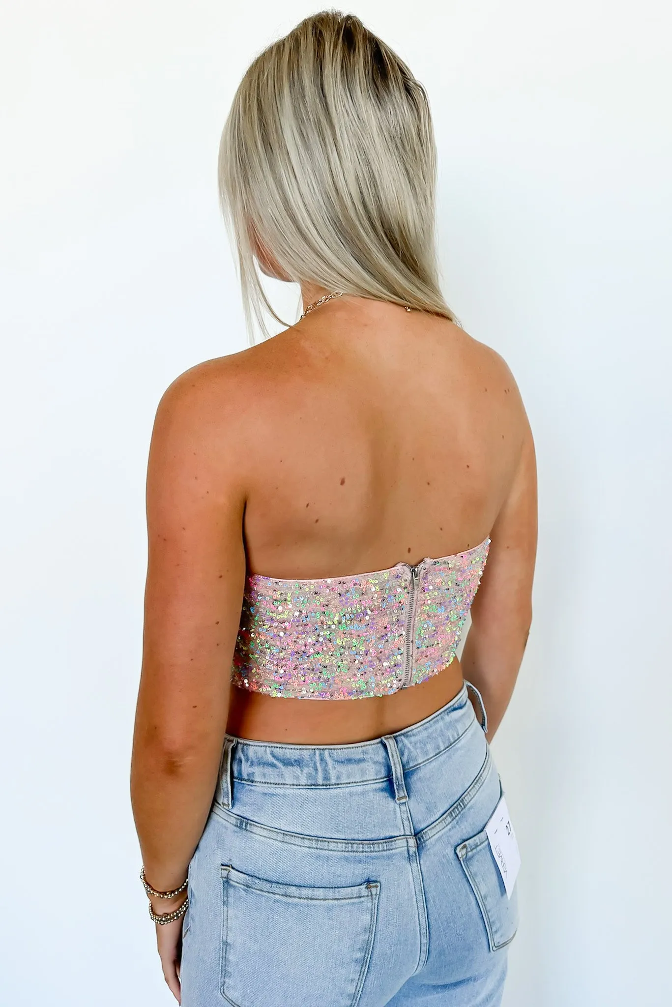 Unstoppable Stunner Sequin Corset Tube Top - FINAL SALE