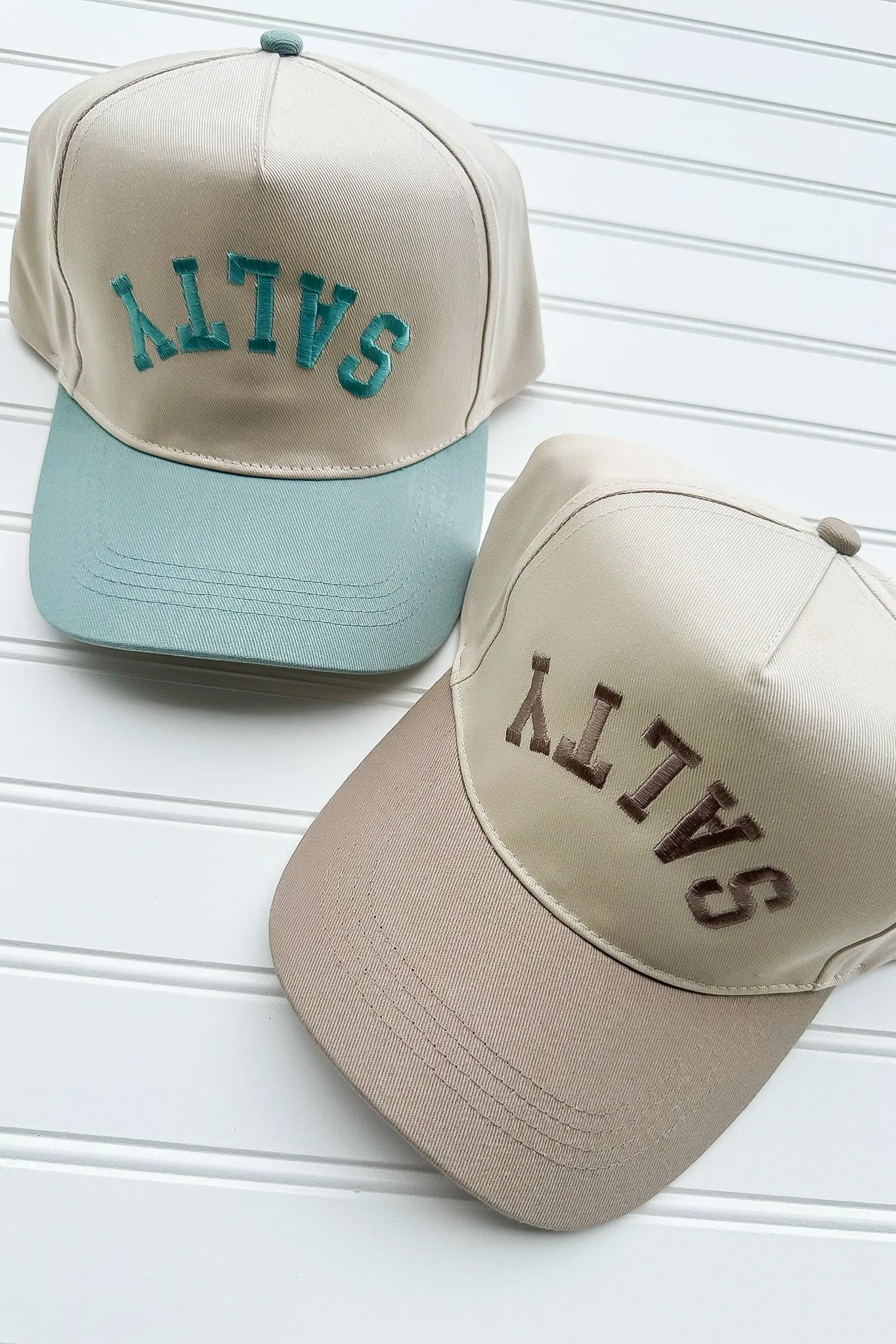 Upside Down SALTY Embroidered Hat