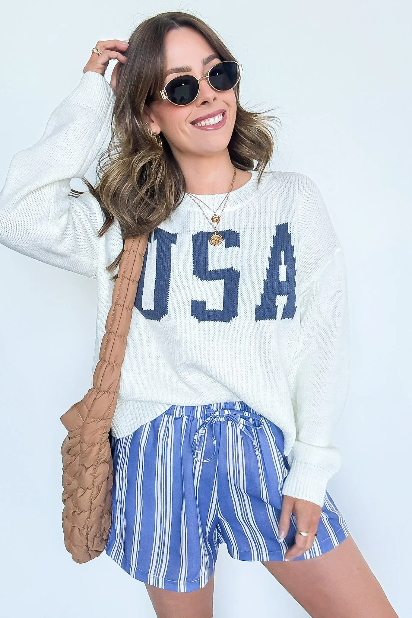 USA Graphic Knit Sweater