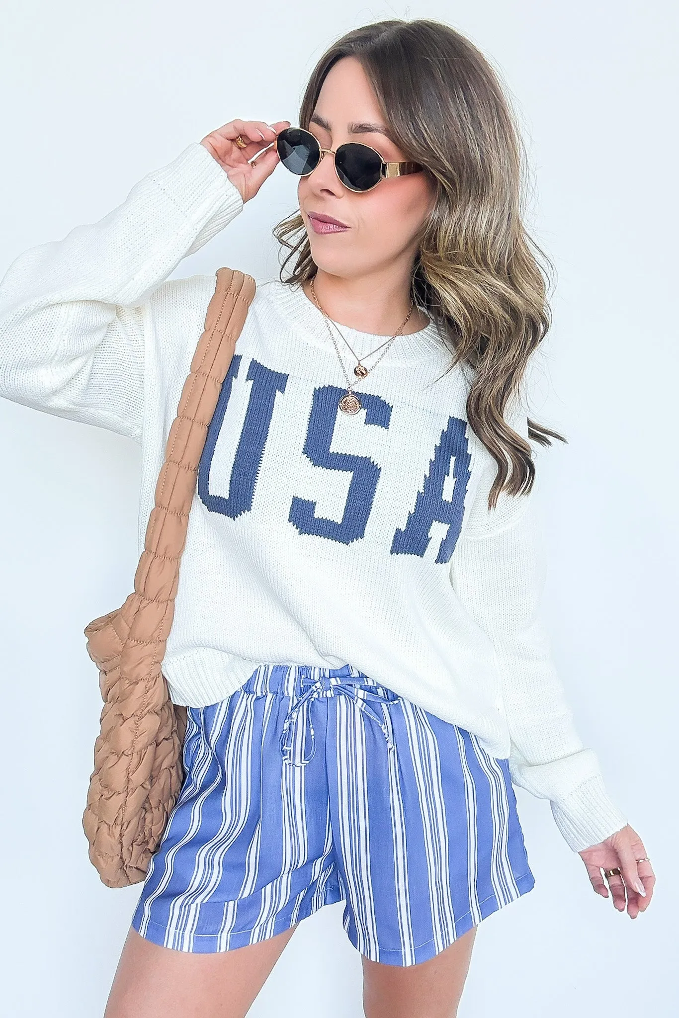 USA Graphic Knit Sweater