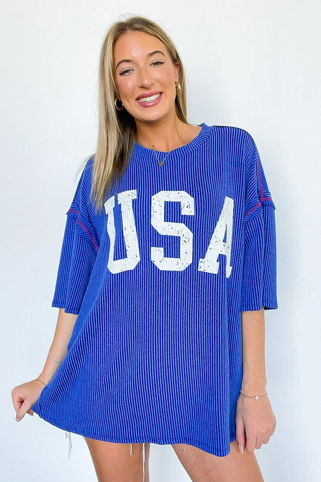 USA Ribbed Graphic Top