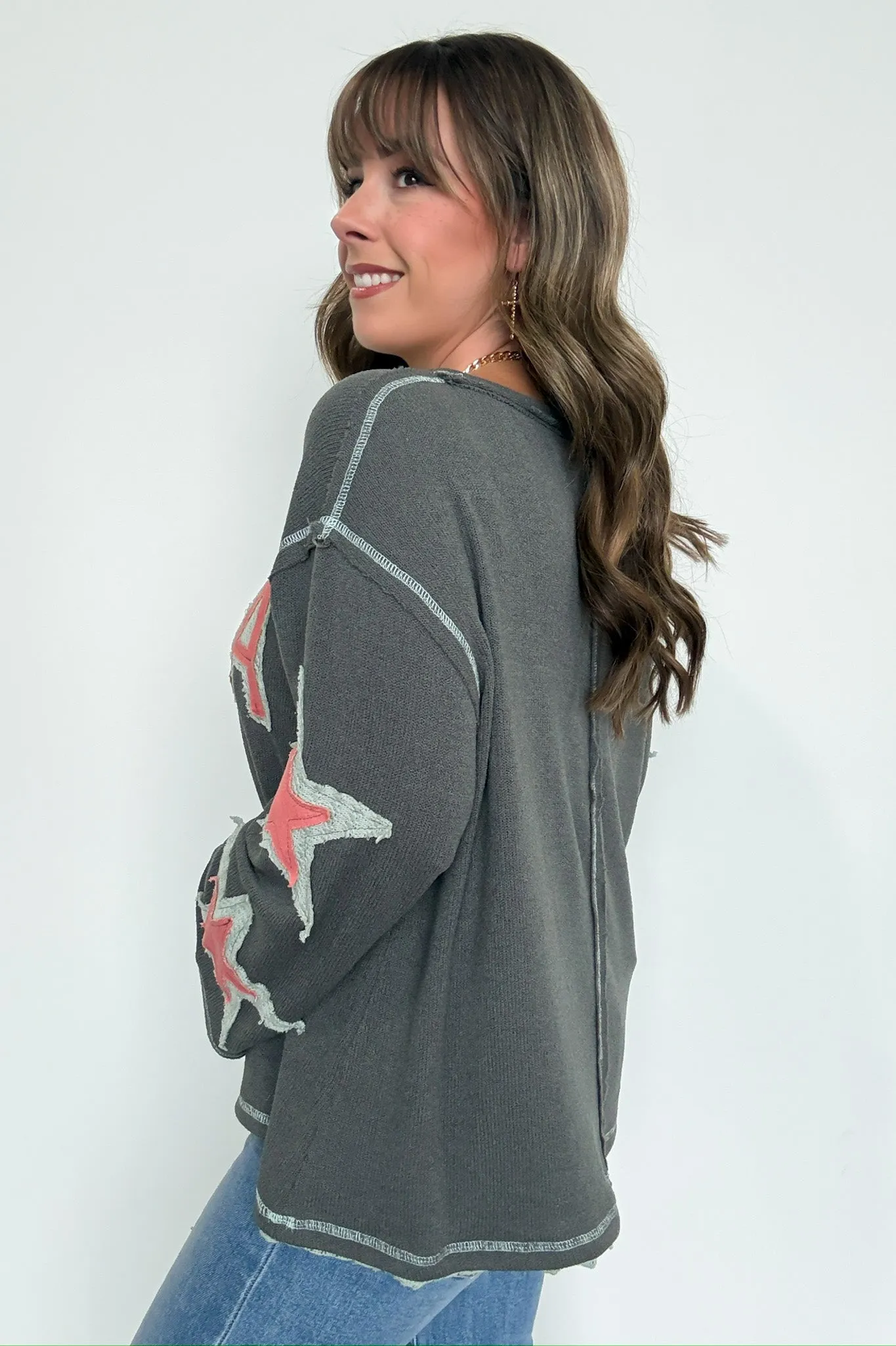 USA Star Graphic Patch Pullover