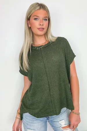 Viana Jacquard Open Knit Dolman Top - BACK IN STOCK