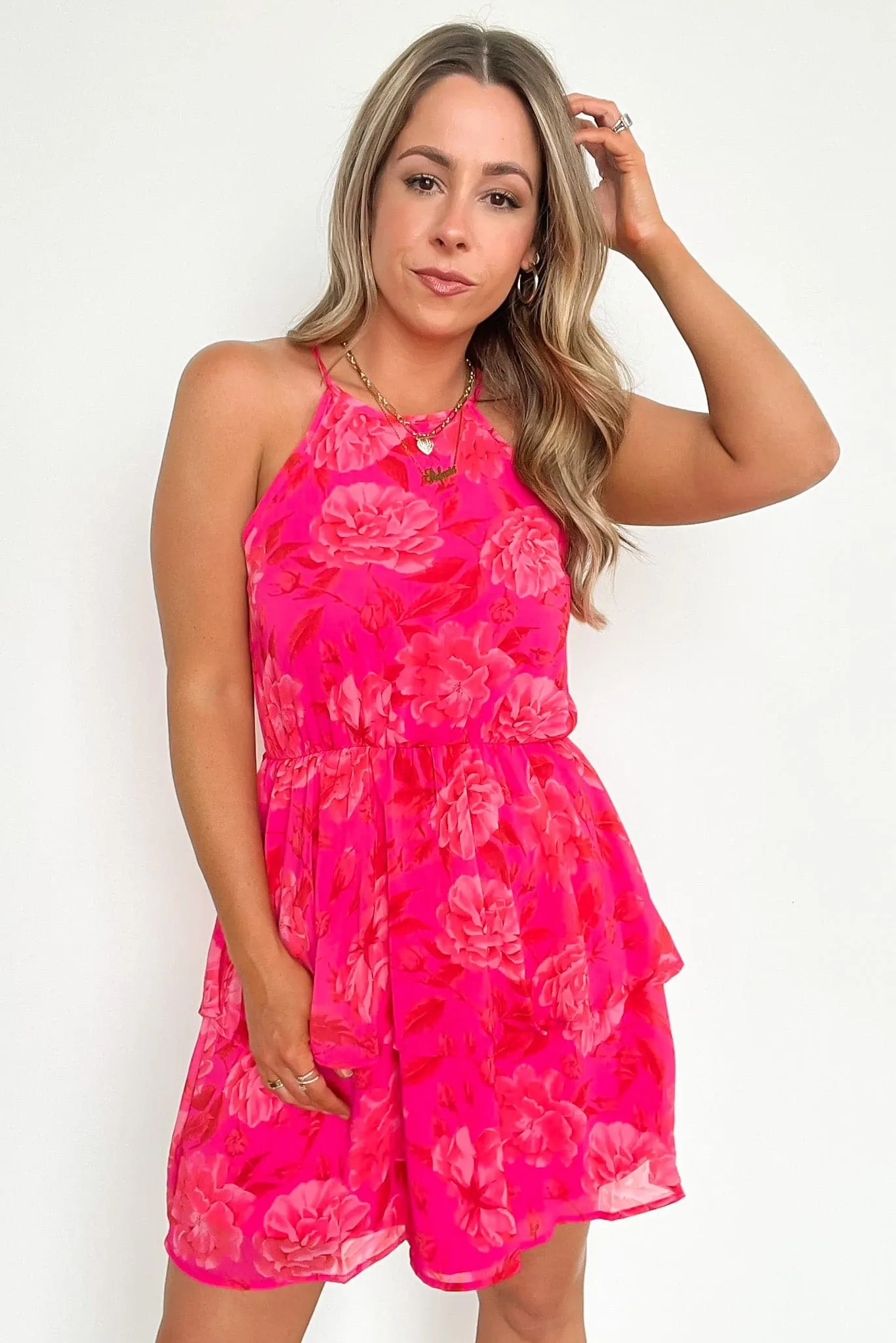 Vibrant Occasion Floral Tiered Dress - FINAL SALE