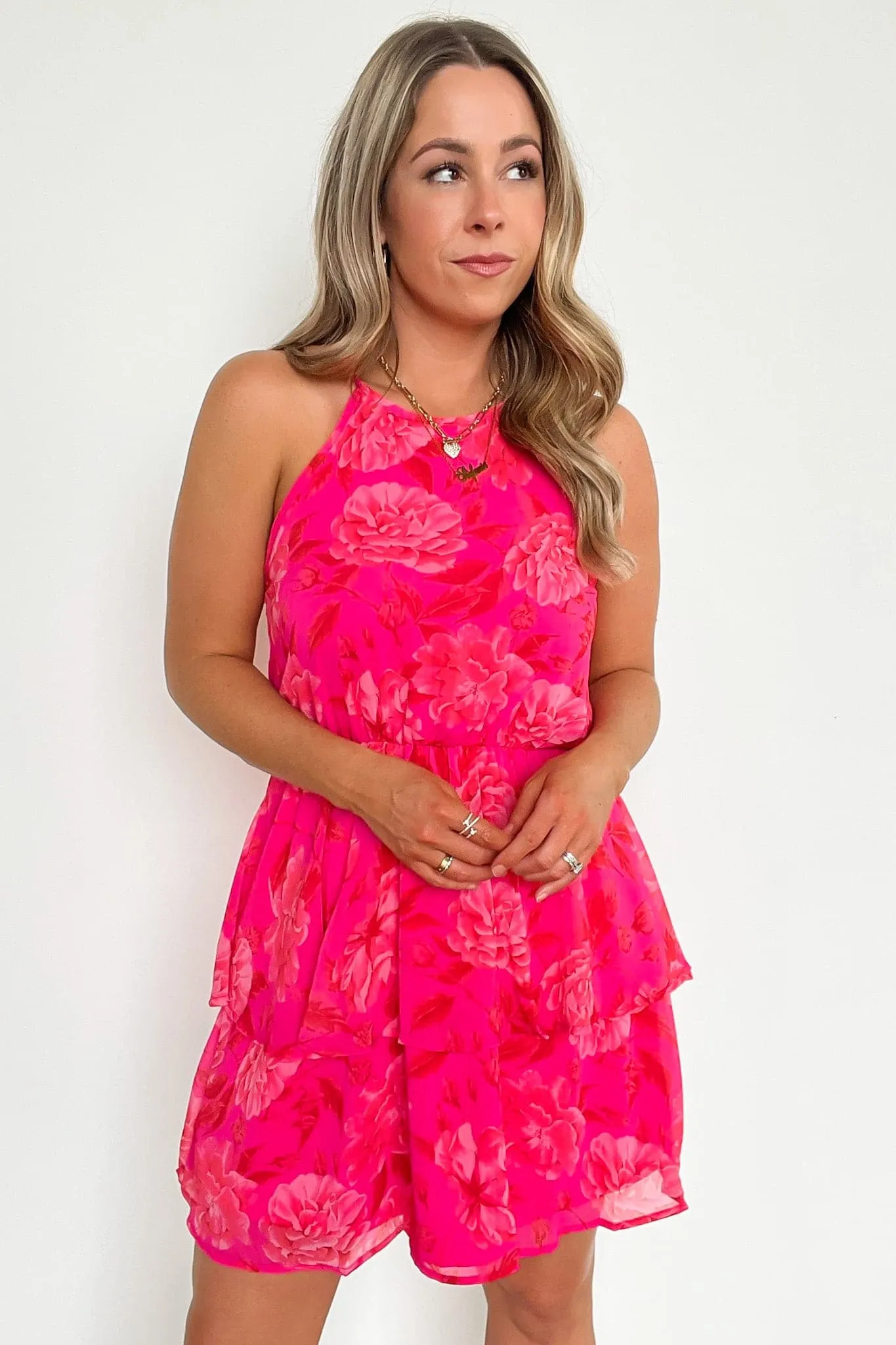 Vibrant Occasion Floral Tiered Dress - FINAL SALE