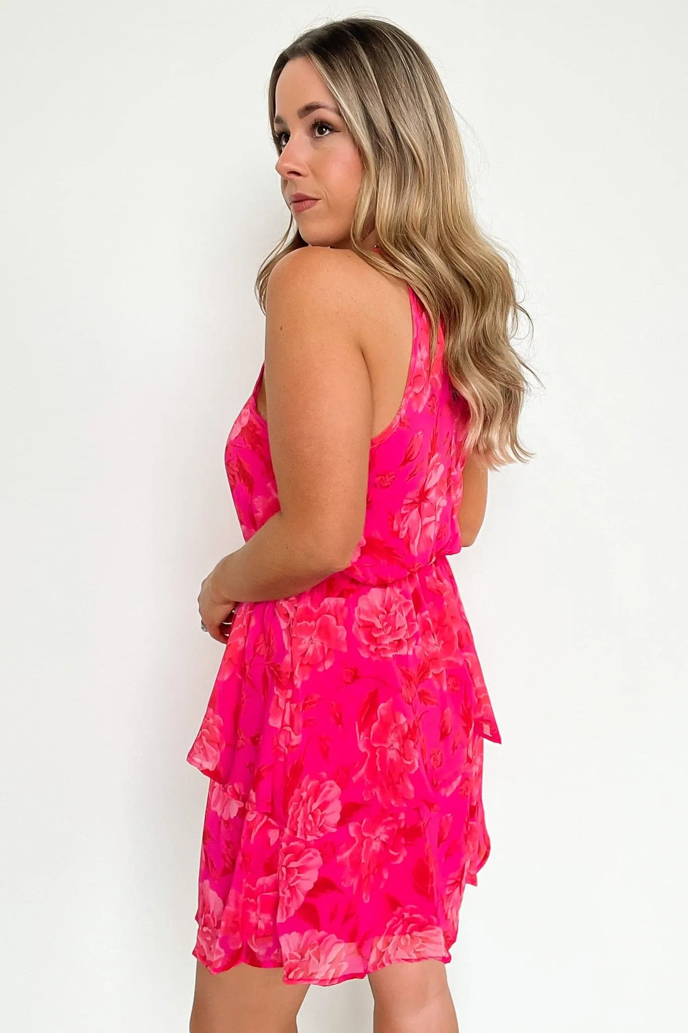 Vibrant Occasion Floral Tiered Dress - FINAL SALE