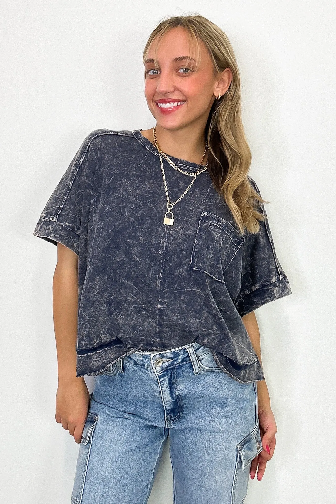 Vivid Aura Mineral Wash Oversized Tee - BACK IN STOCK