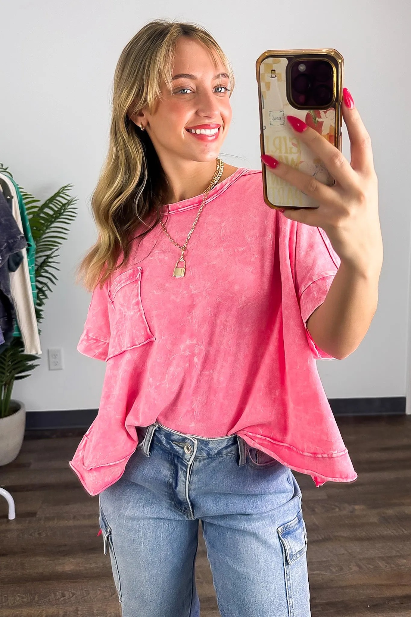 Vivid Aura Mineral Wash Oversized Tee - BACK IN STOCK