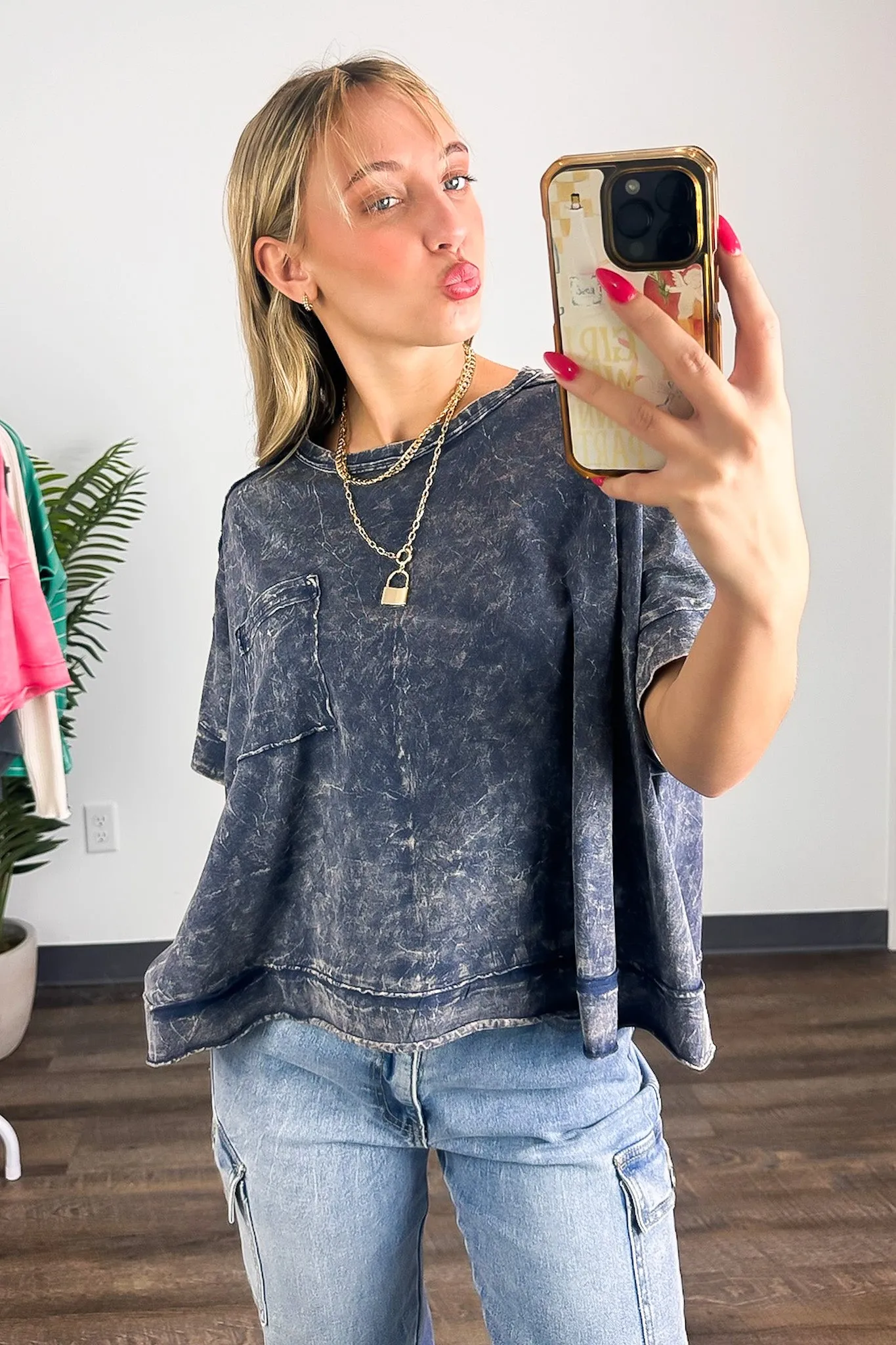 Vivid Aura Mineral Wash Oversized Tee - BACK IN STOCK