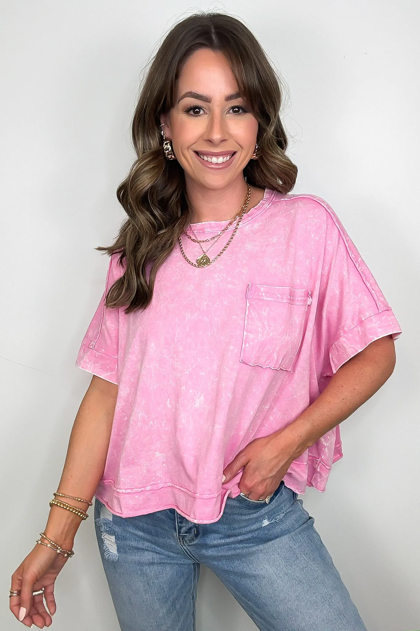 Vivid Aura Mineral Wash Oversized Tee - BACK IN STOCK
