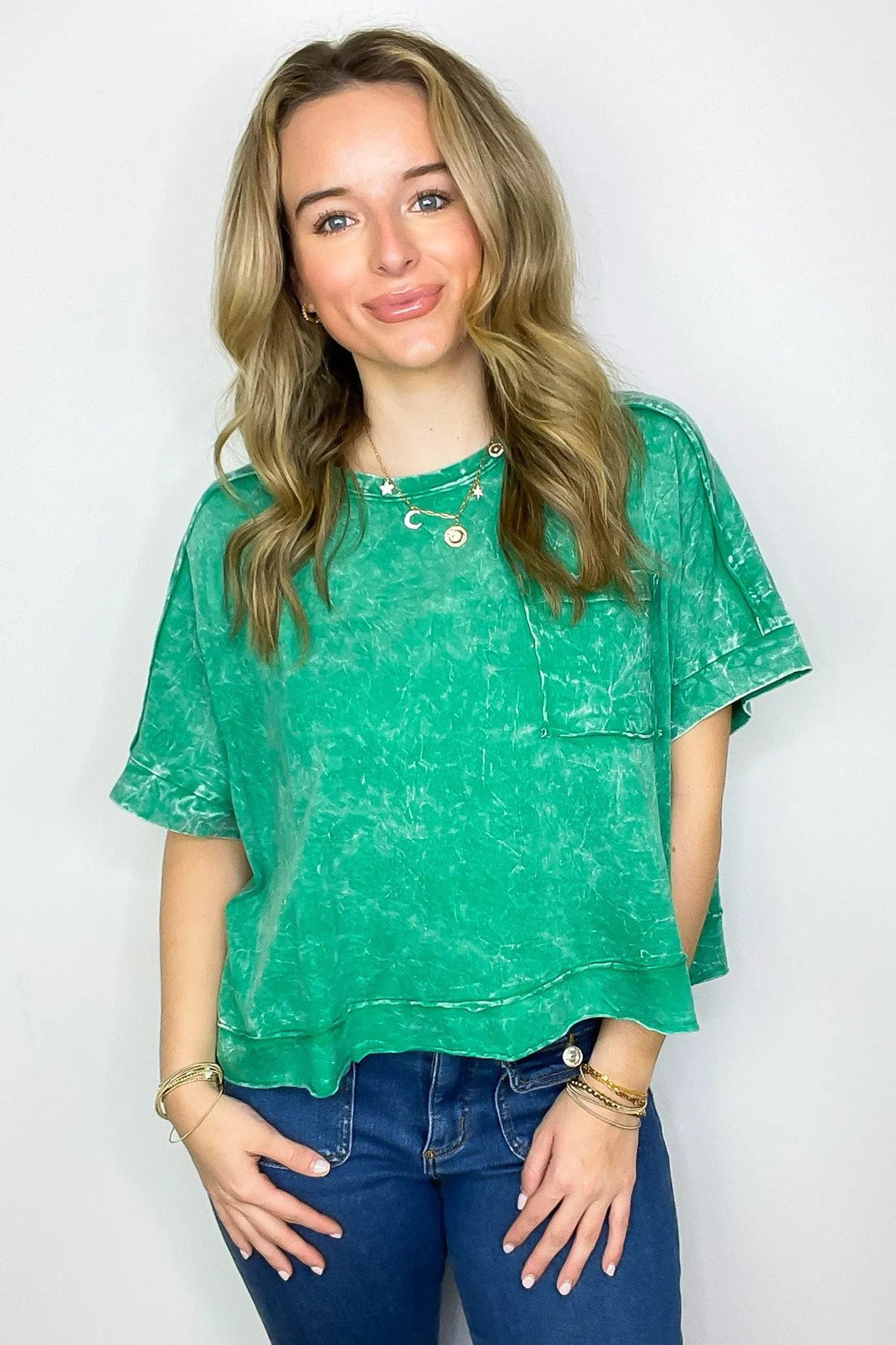 Vivid Aura Mineral Wash Oversized Tee - BACK IN STOCK