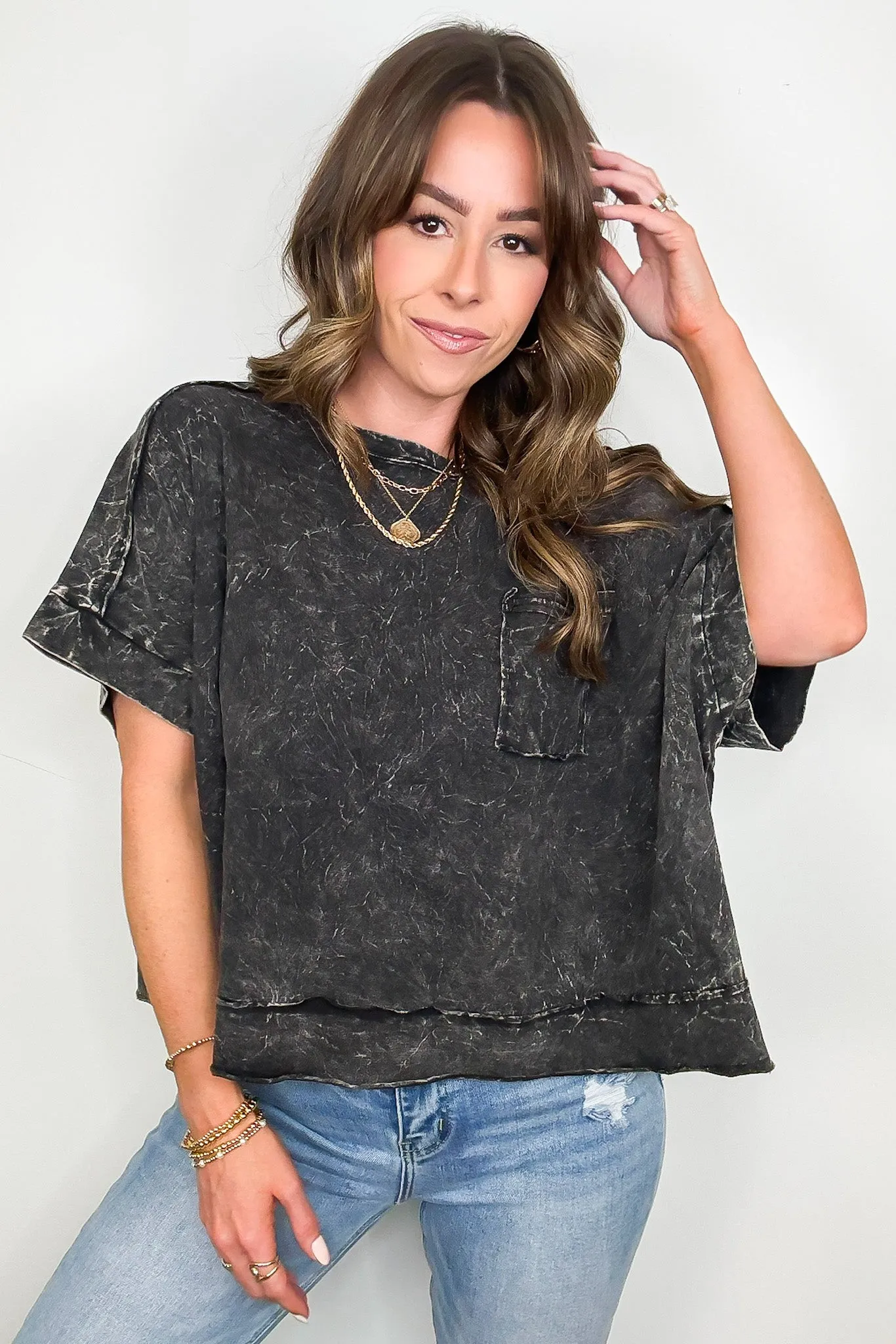 Vivid Aura Mineral Wash Oversized Tee - BACK IN STOCK